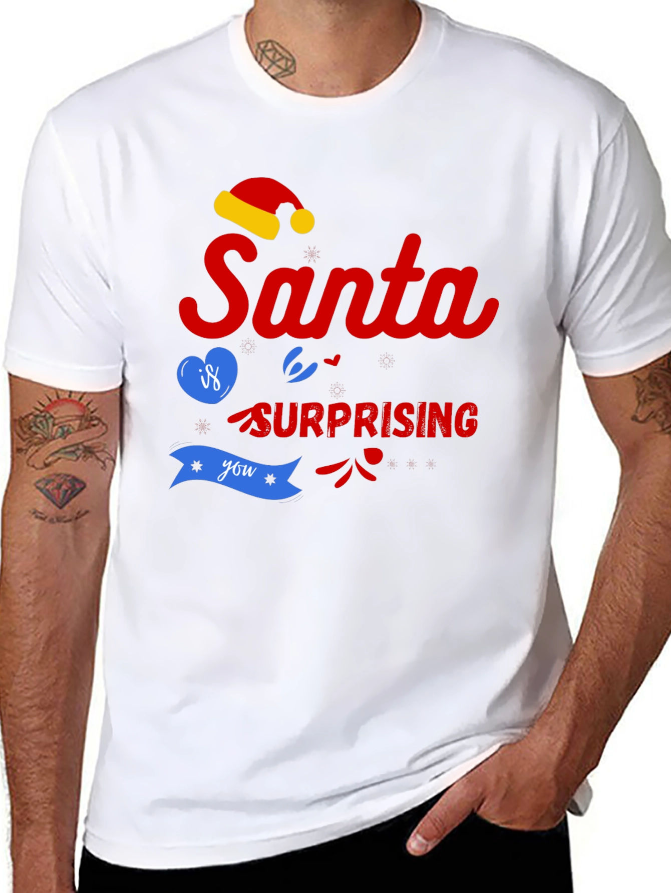Santa Surprising You Graphic Tee