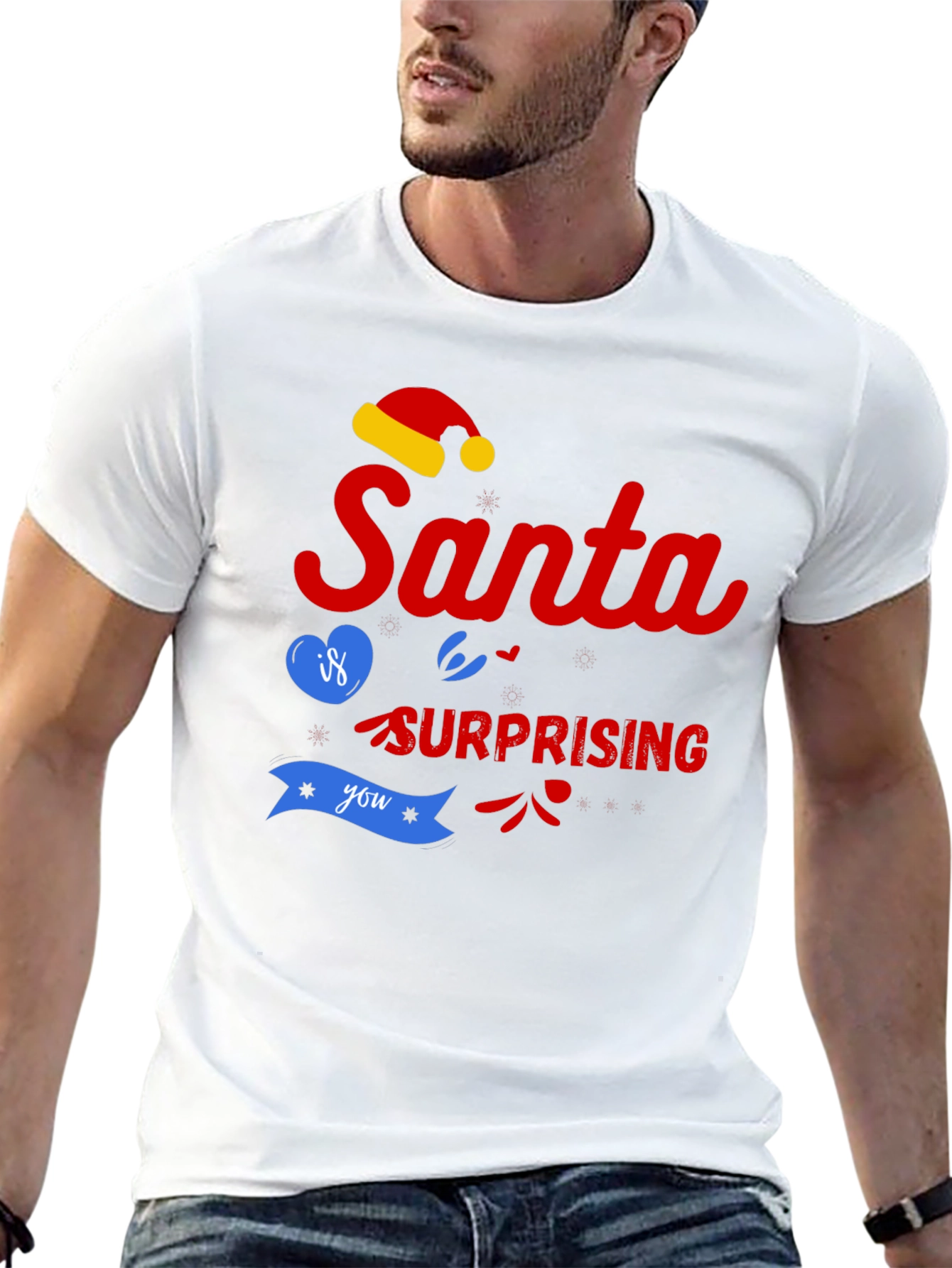 Santa Surprising You Graphic Tee