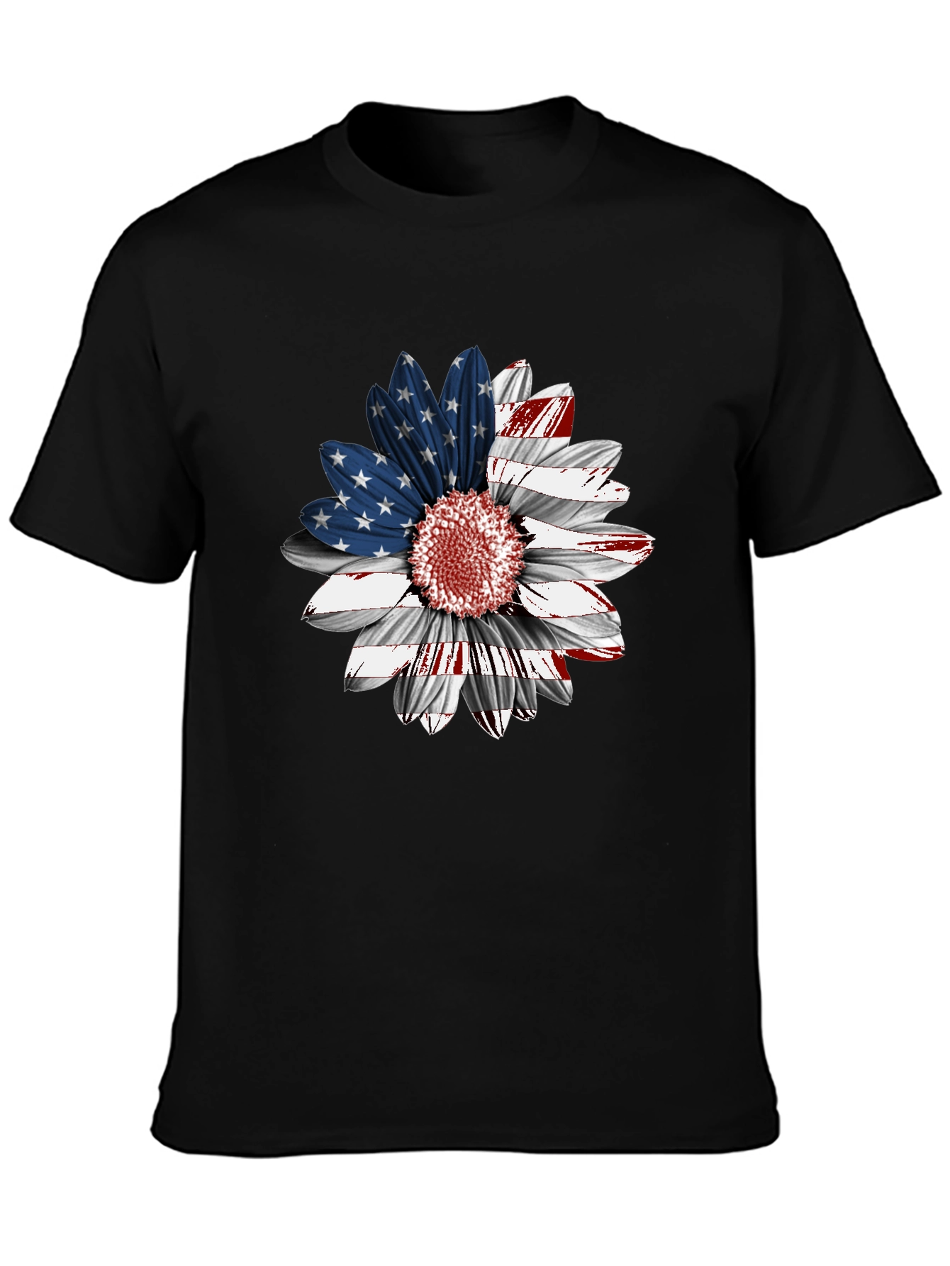 American Flag Sunflower Graphic Tee