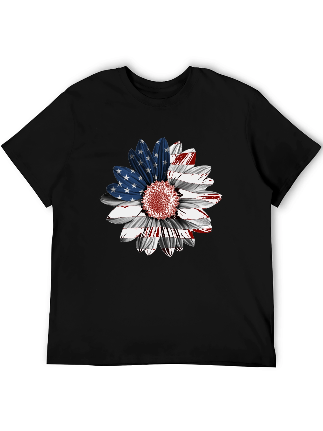 American Flag Sunflower Graphic Tee