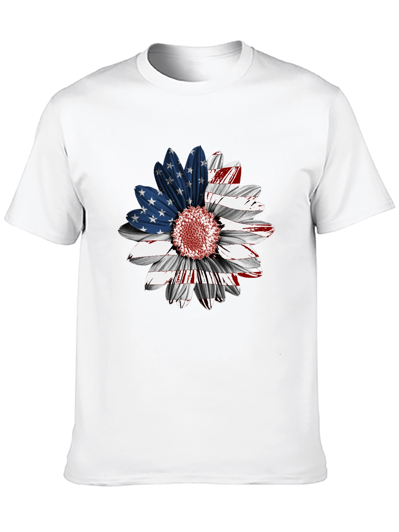 American Flag Sunflower Graphic Tee