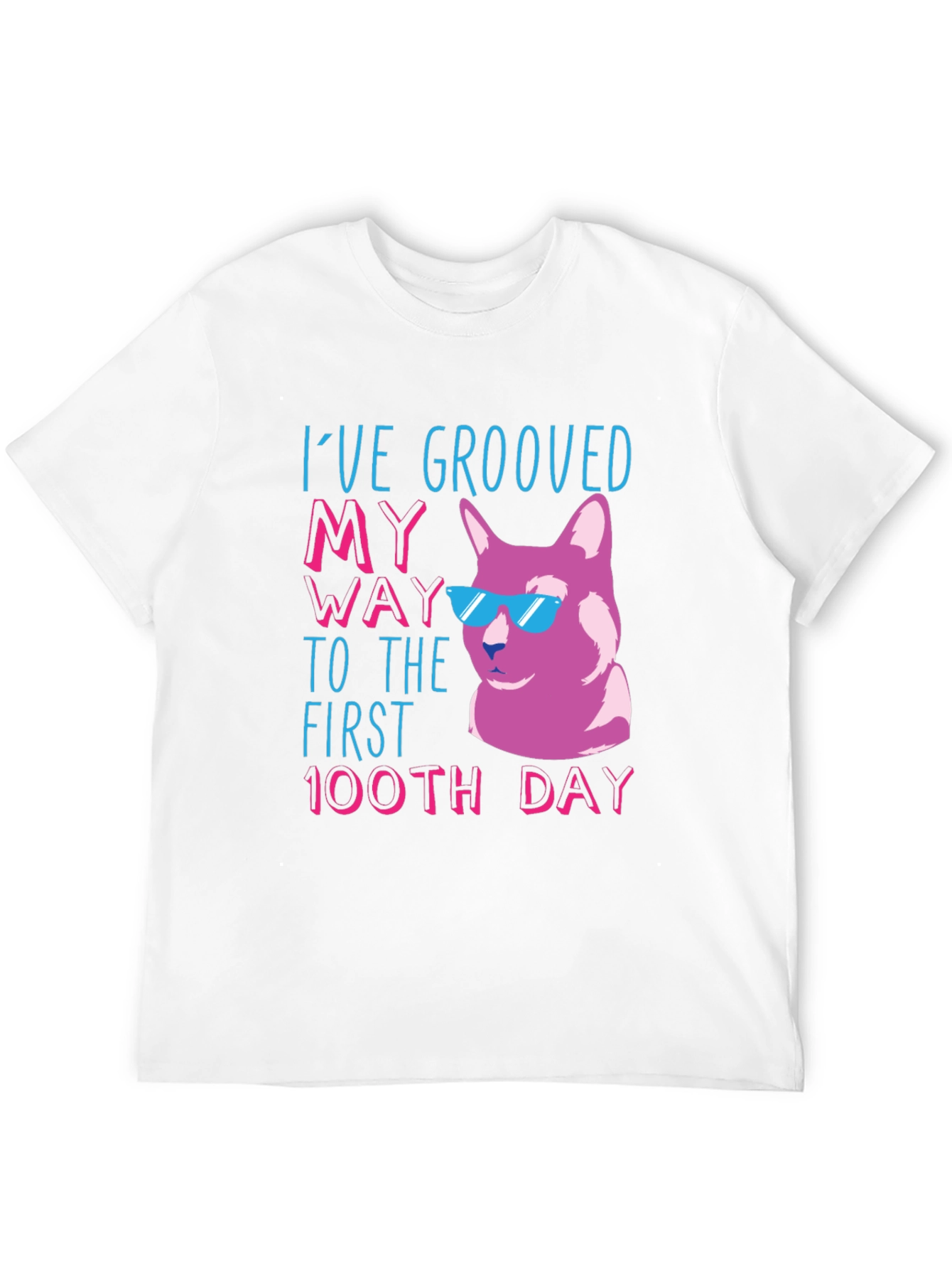 Groovy 100th Day Cat T-Shirt