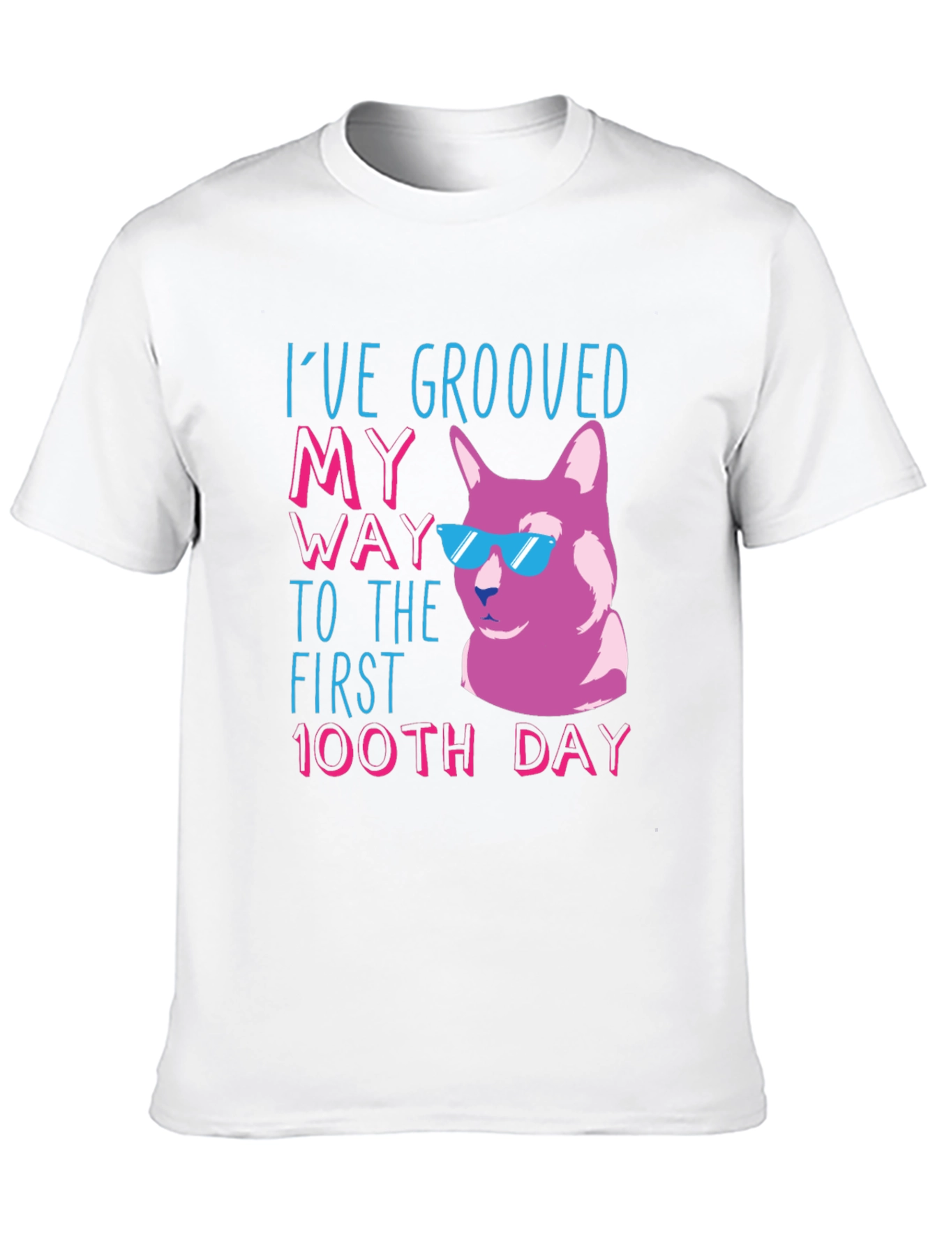 Groovy 100th Day Cat T-Shirt