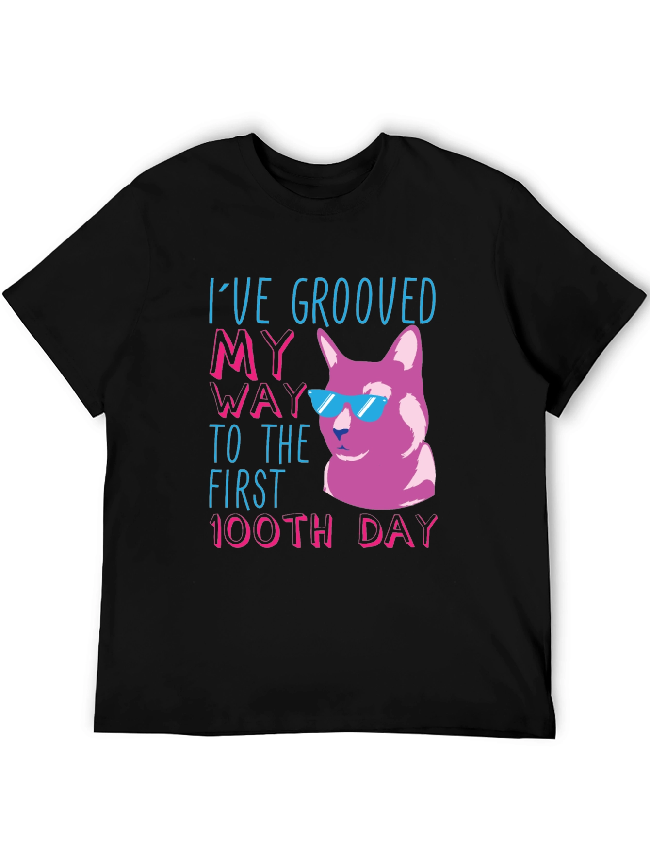 Groovy 100th Day Cat T-Shirt