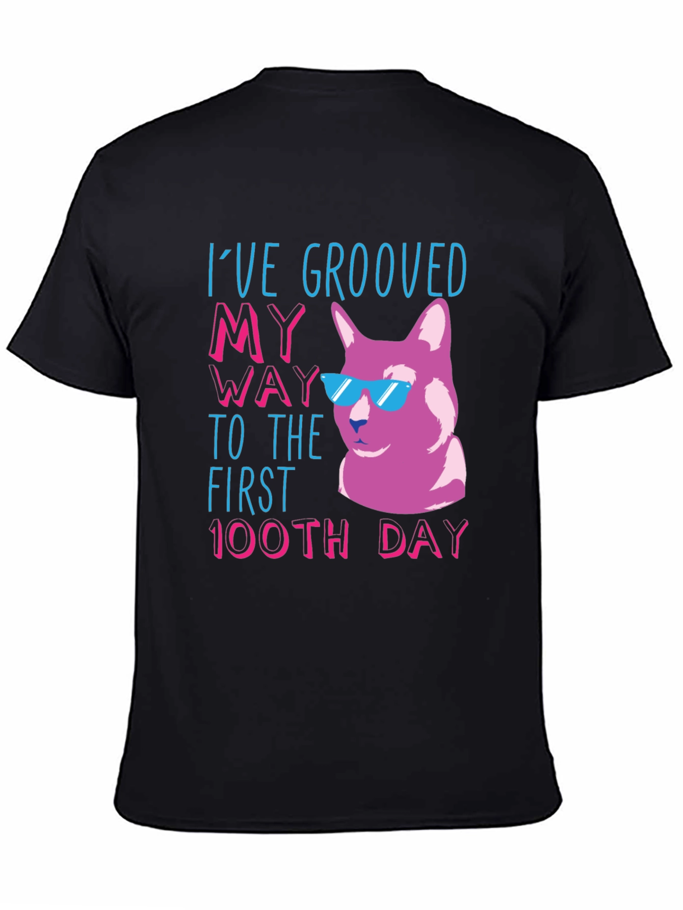 Groovy 100th Day Cat T-Shirt
