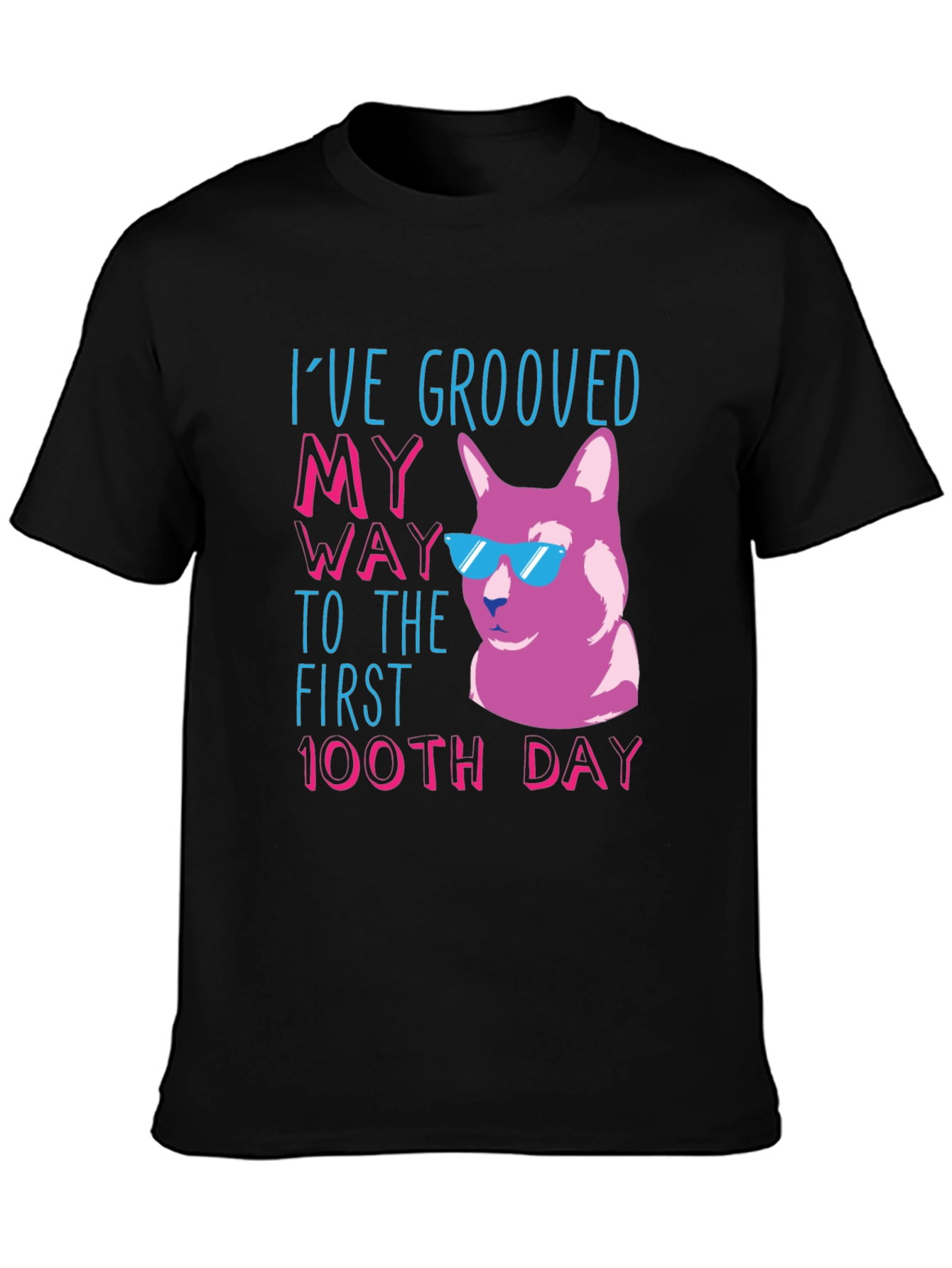 Groovy 100th Day Cat T-Shirt