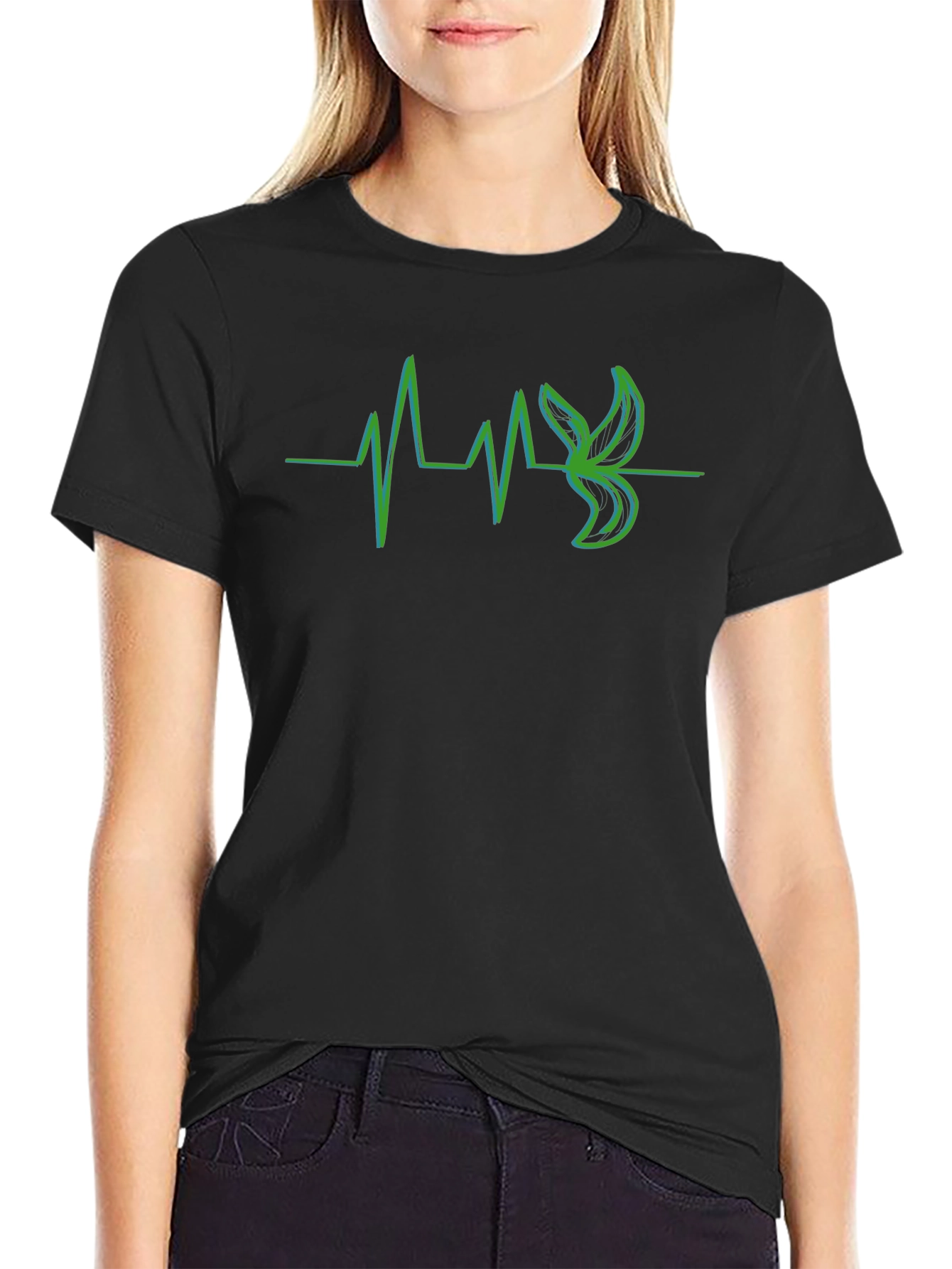 Heartbeat Mermaid Tail Graphic Tee