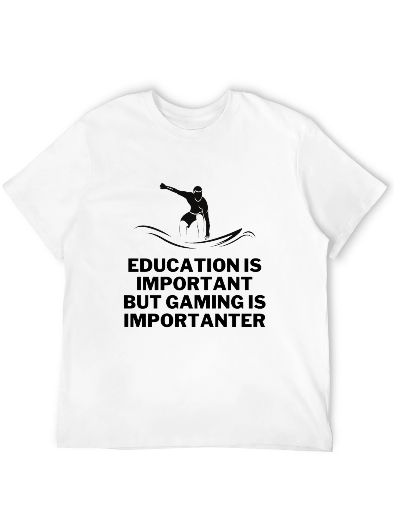 Gaming is Importanter Black T-Shirt