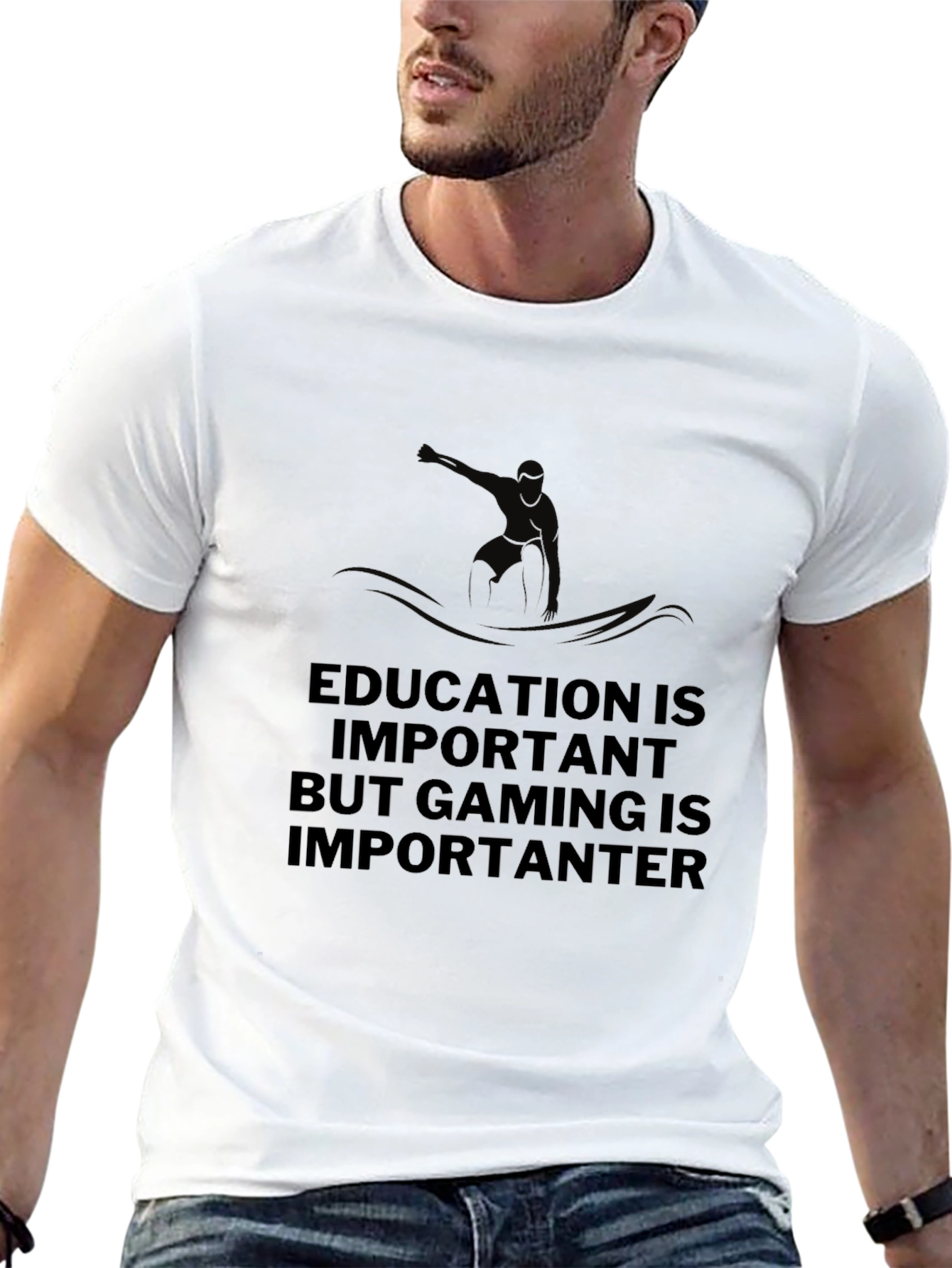 Gaming is Importanter Black T-Shirt
