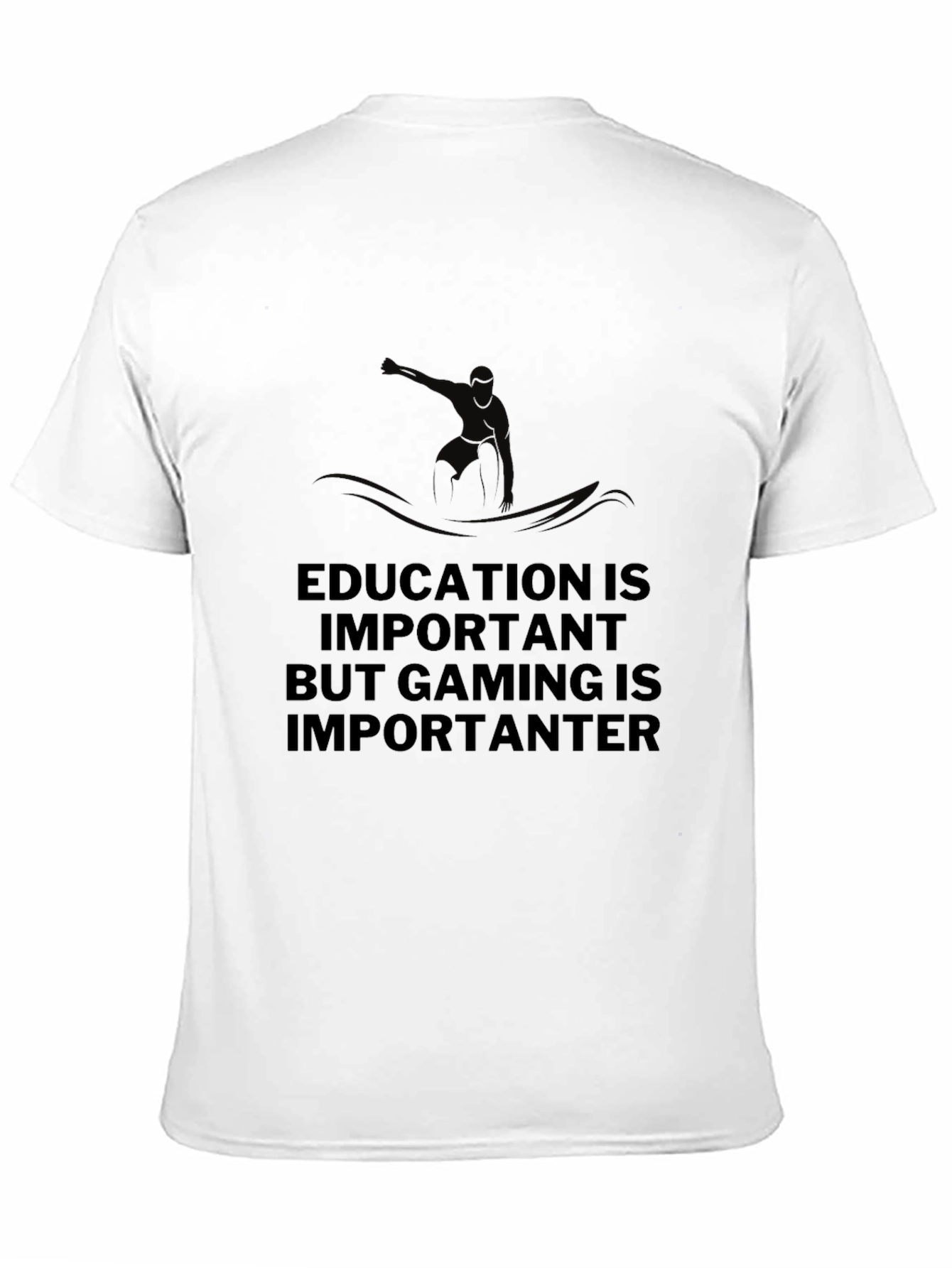 Gaming is Importanter Black T-Shirt