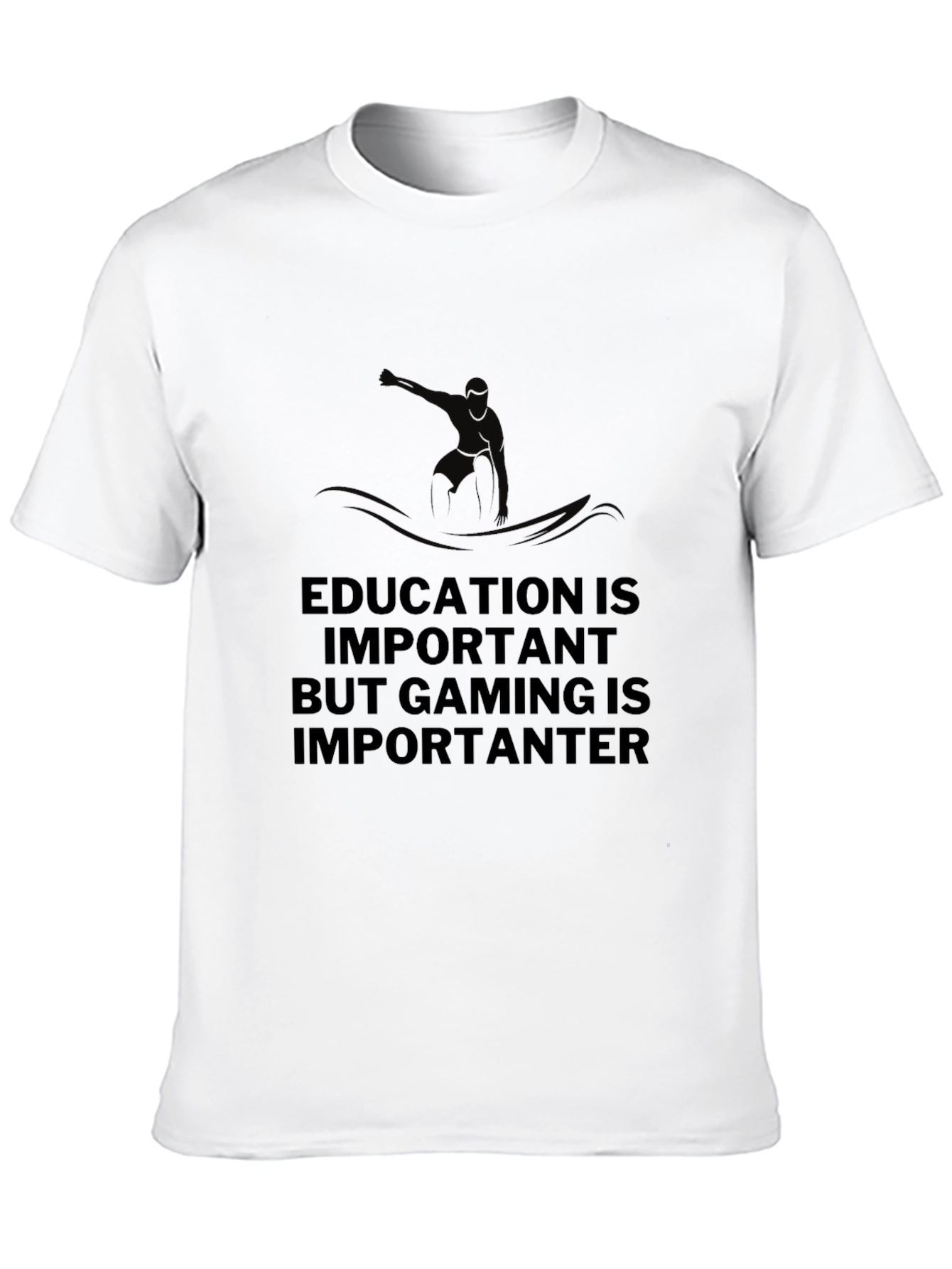Gaming is Importanter Black T-Shirt
