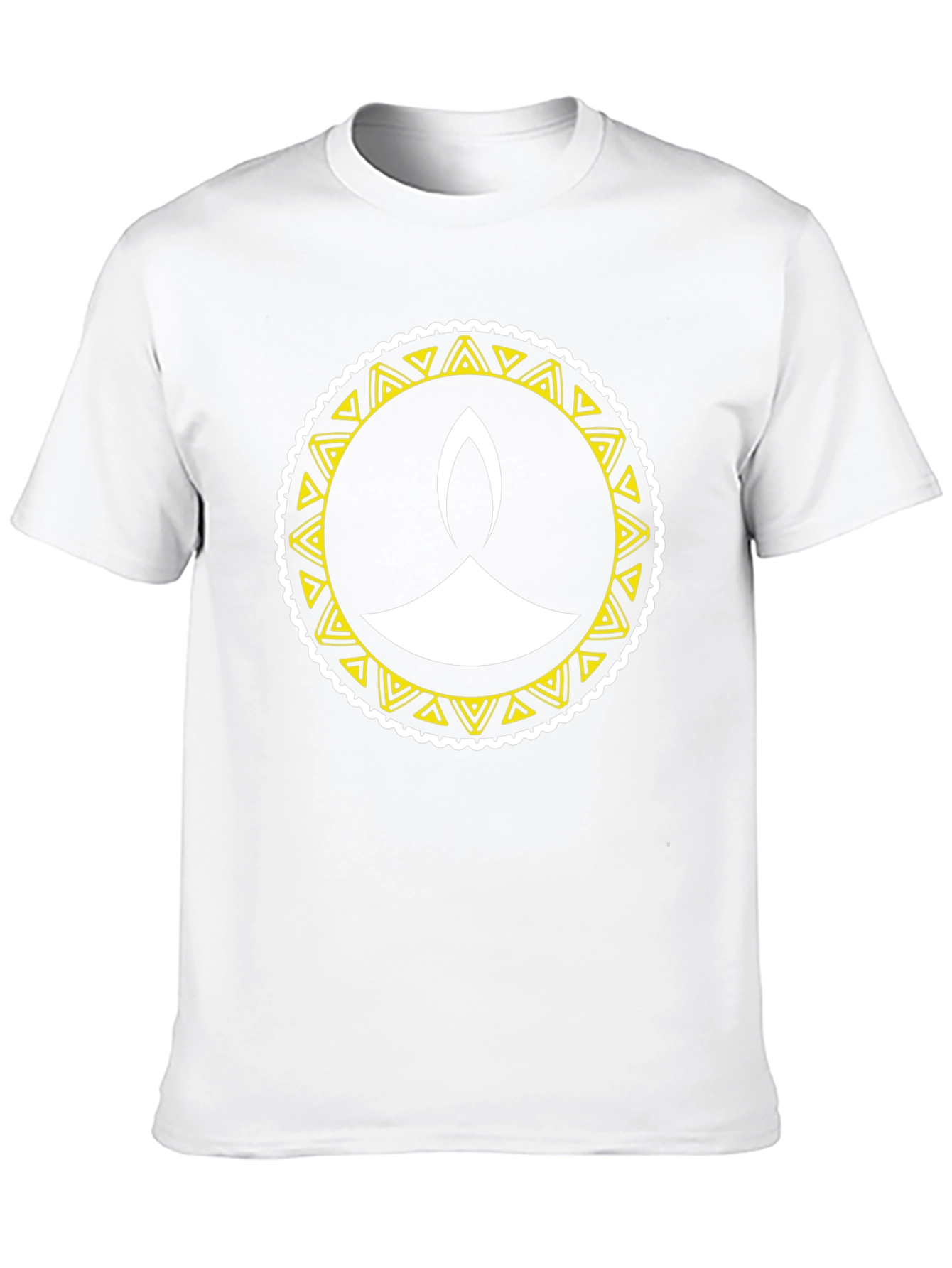 Diwali Lamp Graphic Tee - Black Cotton Blend