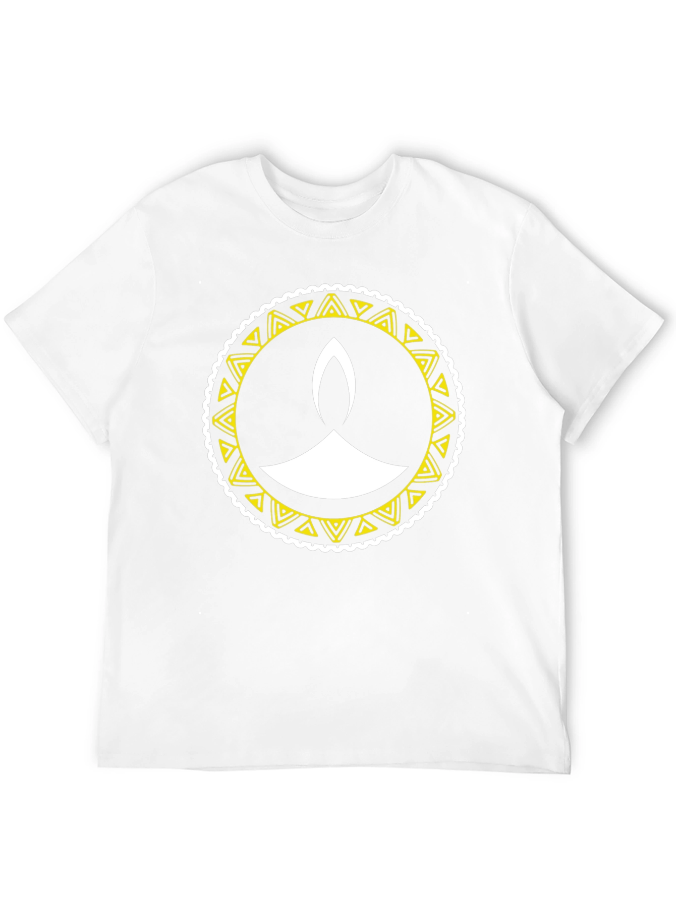 Diwali Lamp Graphic Tee - Black Cotton Blend