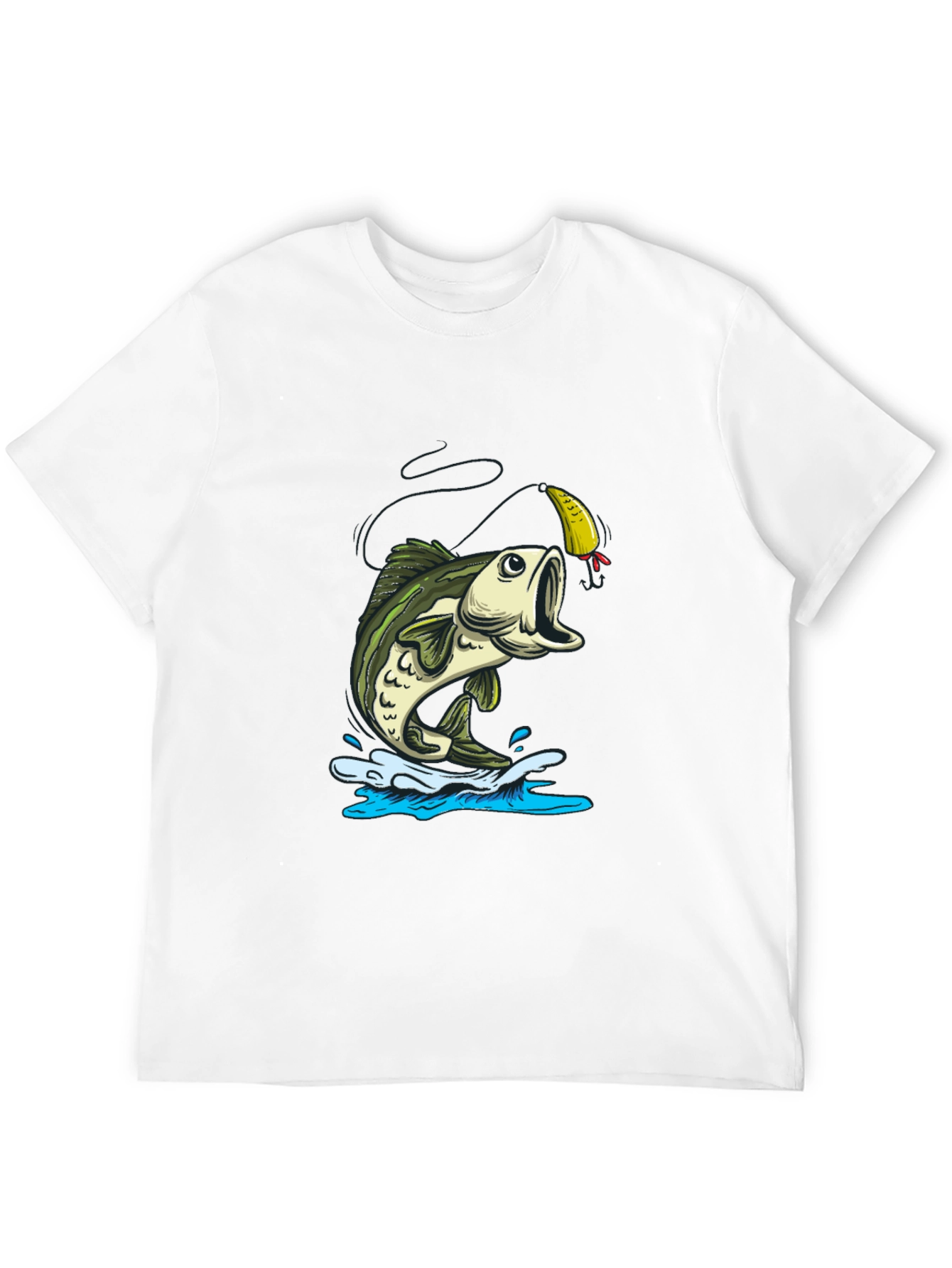Bass Fishing Graphic T-Shirt - Angler Design
