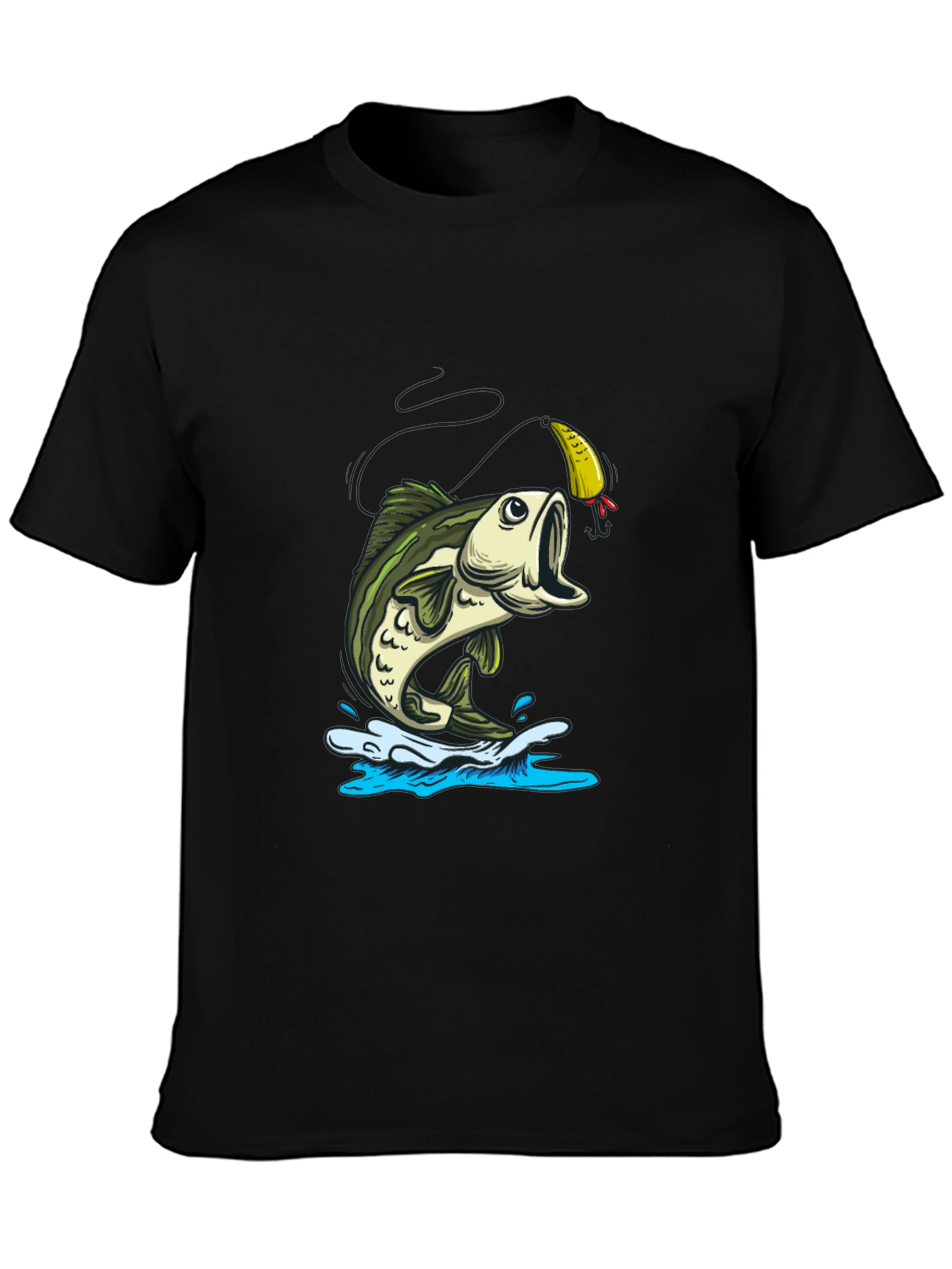 Bass Fishing Graphic T-Shirt - Angler Design