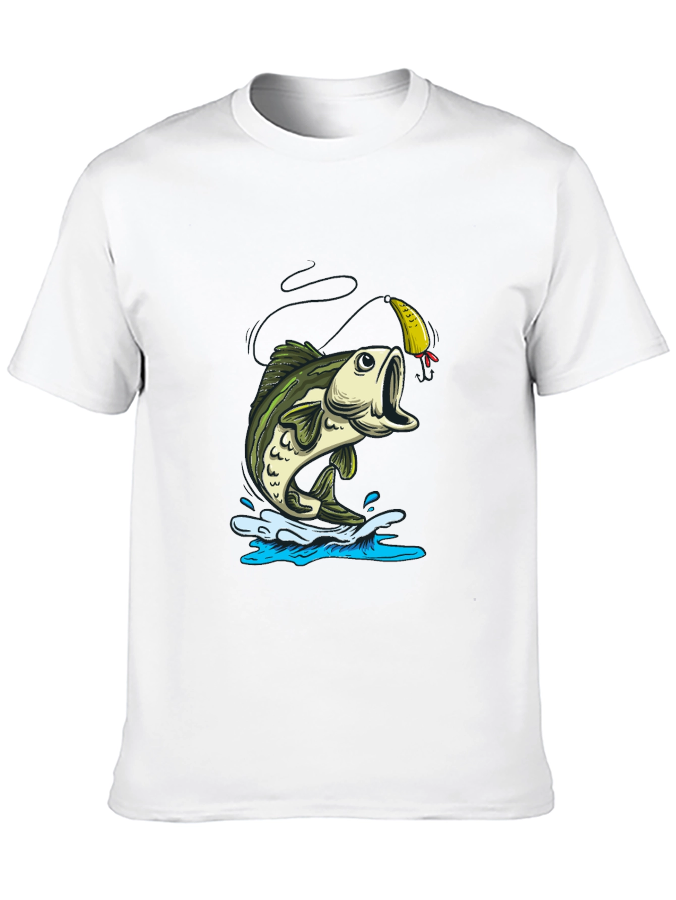 Bass Fishing Graphic T-Shirt - Angler Design