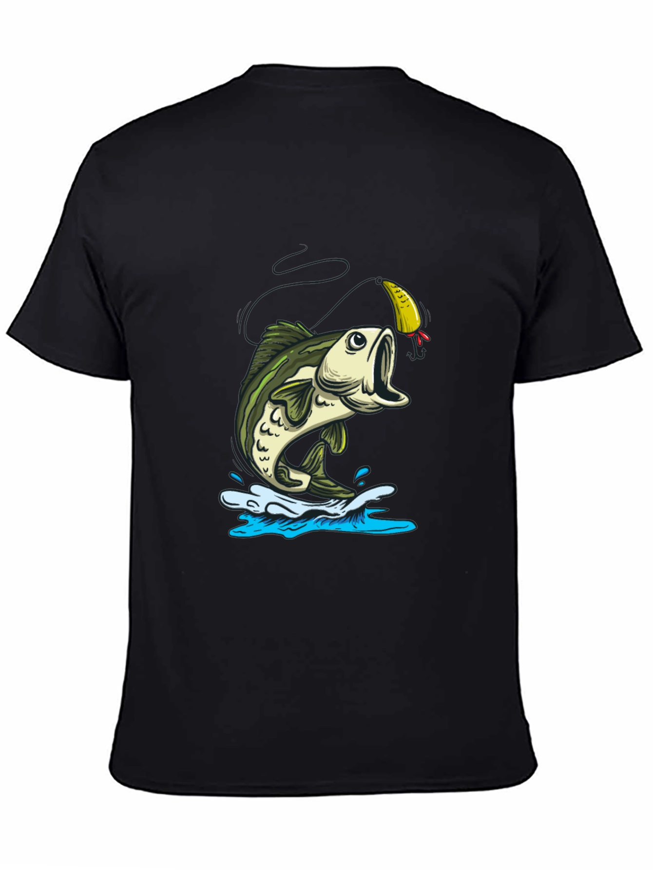 Bass Fishing Graphic T-Shirt - Angler Design