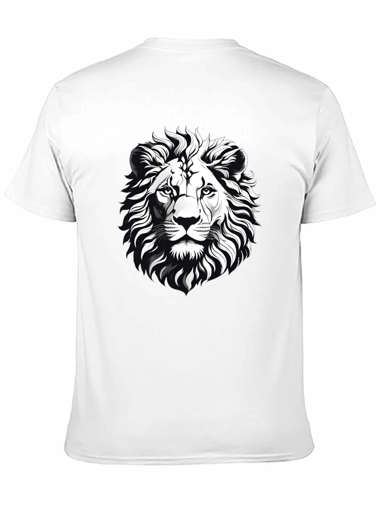 Lion Graphic Print Black T-Shirt