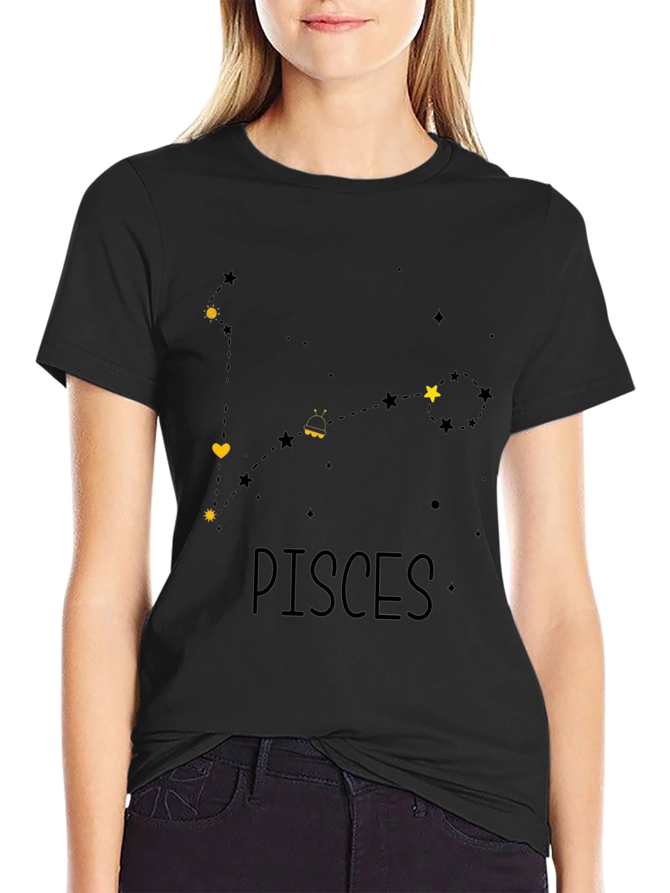 Pisces Zodiac Constellation Graphic T-Shirt