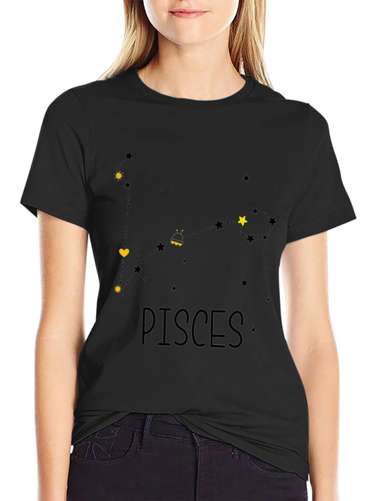 Pisces Zodiac Constellation Graphic T-Shirt