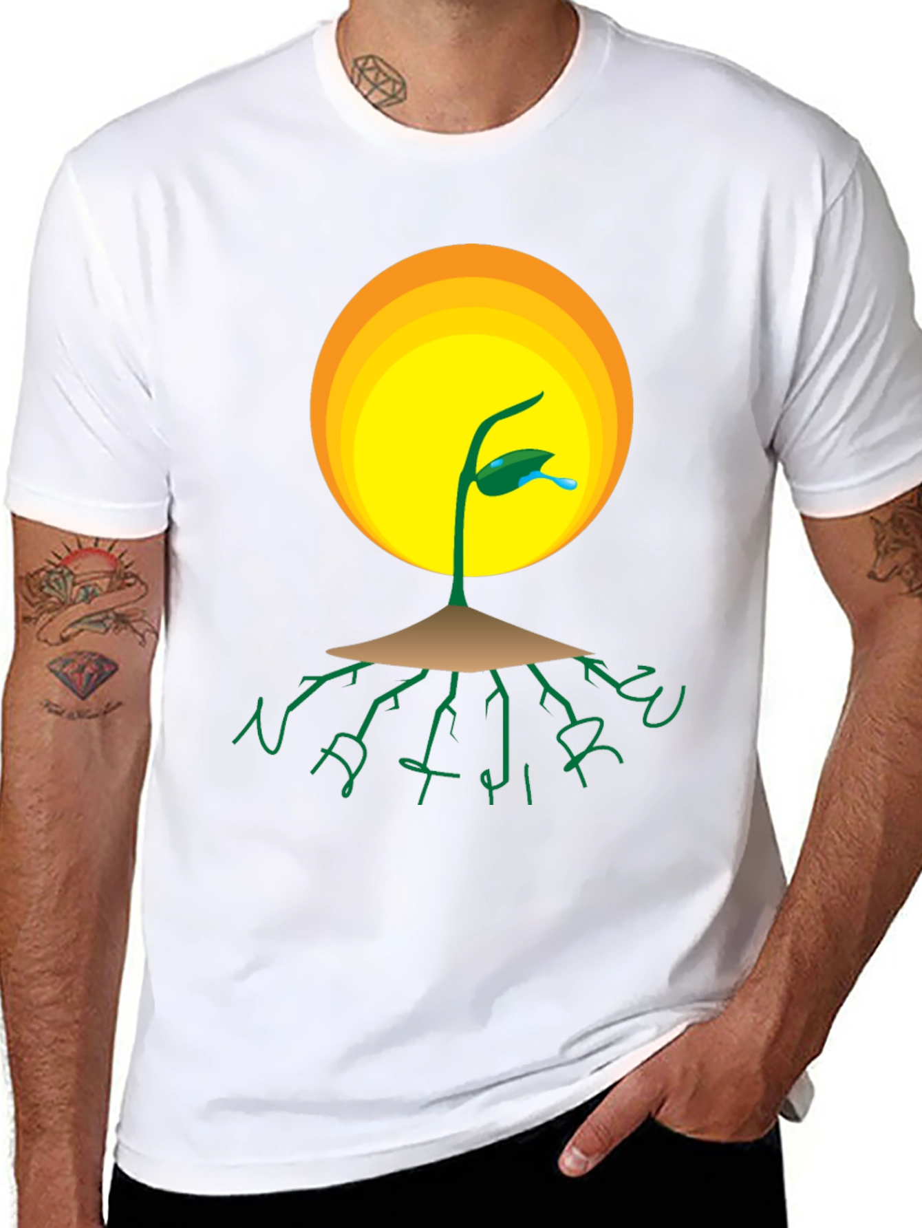 Nature Roots T-Shirt - Black