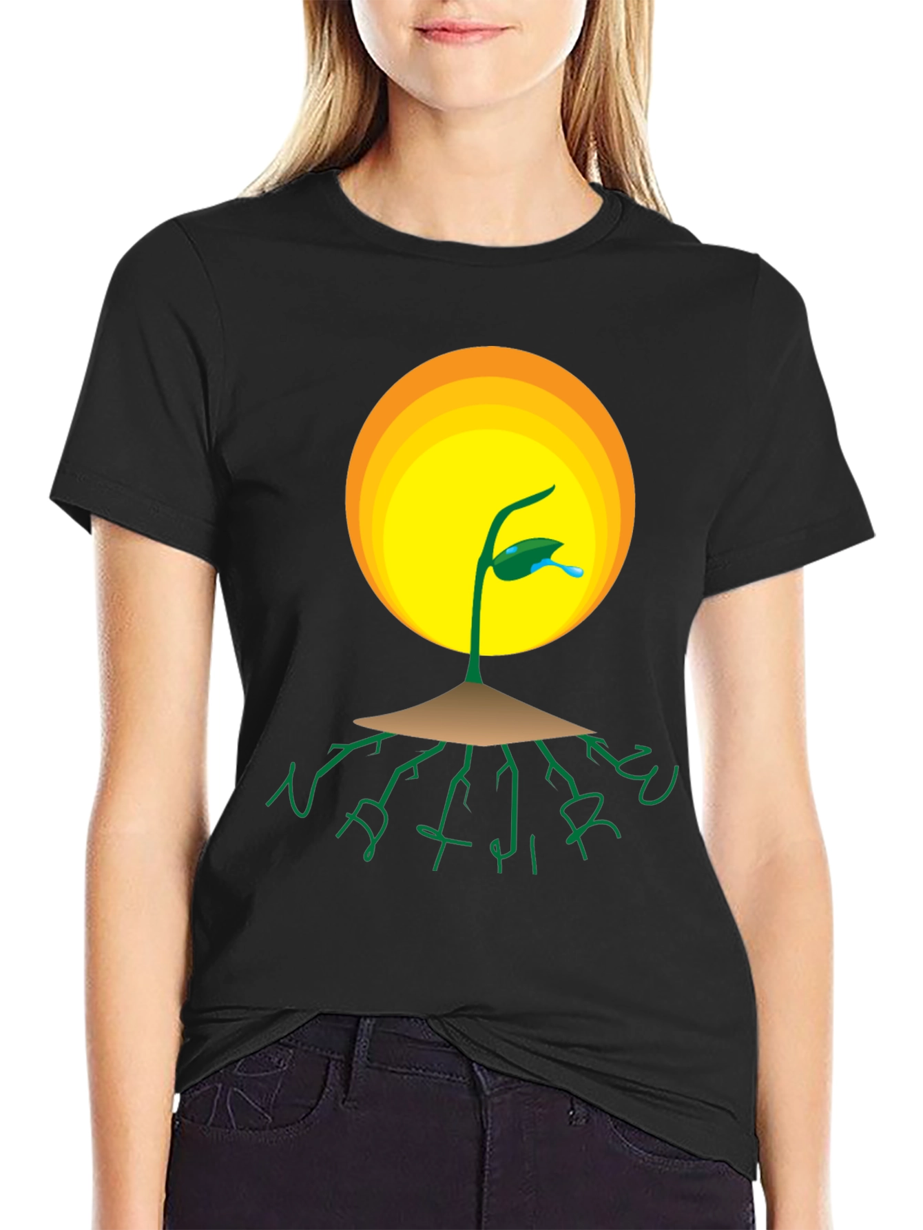 Nature Roots T-Shirt - Black
