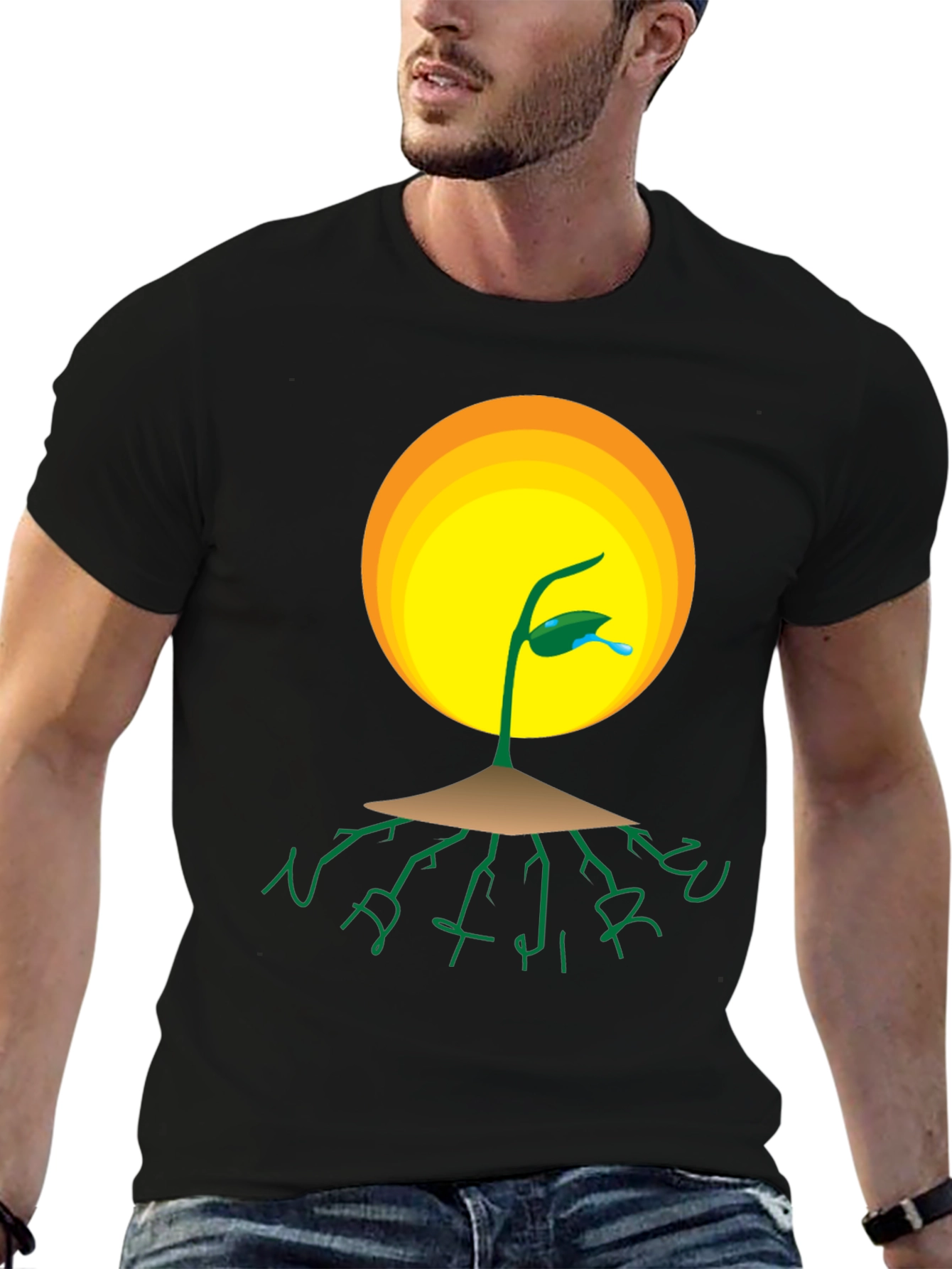 Nature Roots T-Shirt - Black