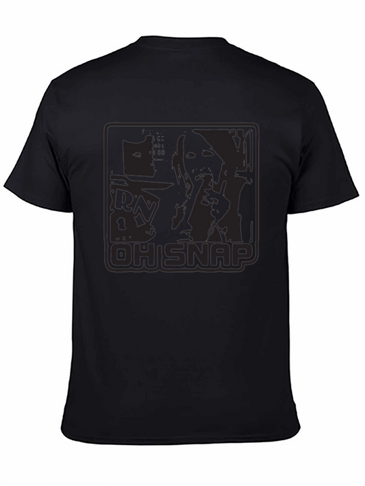 Mens Oh Snap Graphic Print Black T-Shirt