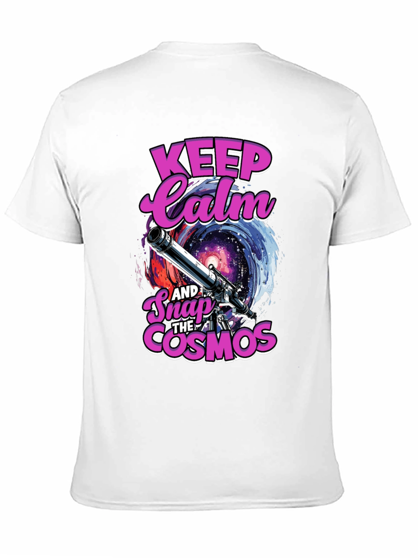 Keep Calm and Snap the Cosmos Black T-Shirt