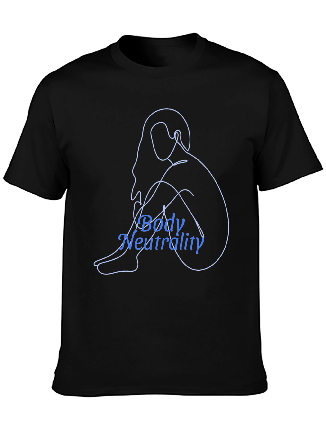 Body Neutrality Line Art T-Shirt - Black