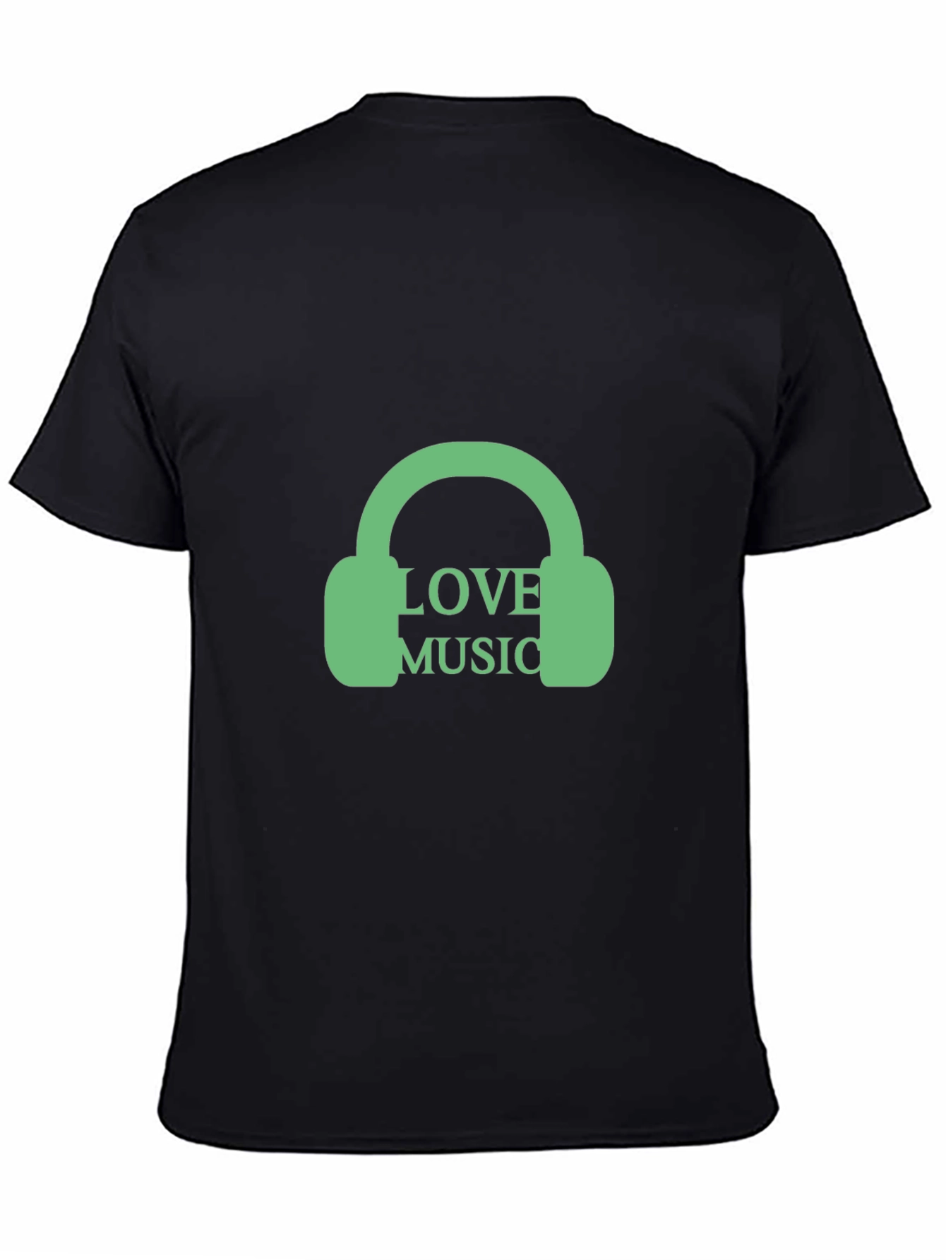 Love Music Graphic Tee - Trendy Black T-Shirt