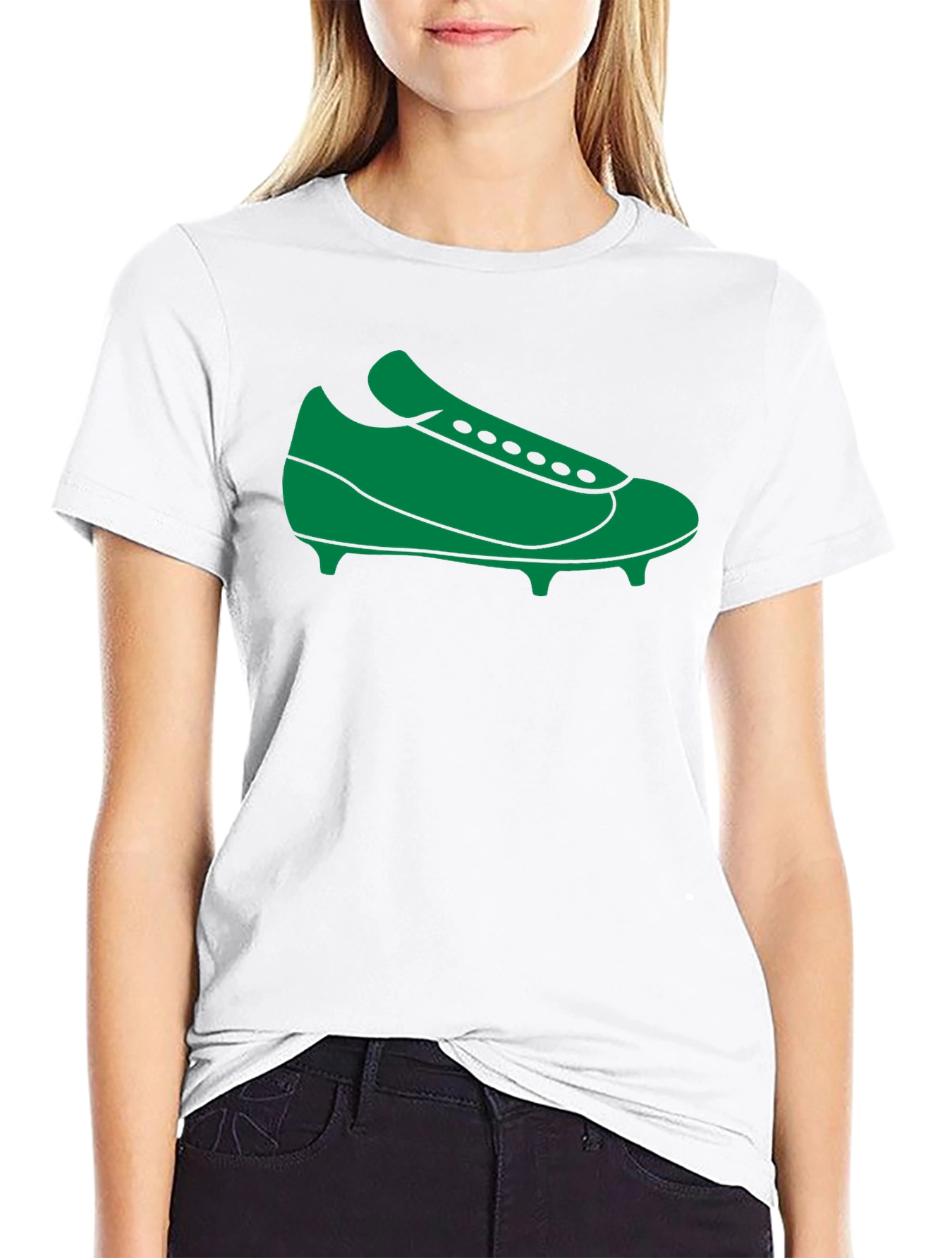 Green Soccer Shoe Graphic Tee - Sporty Style
