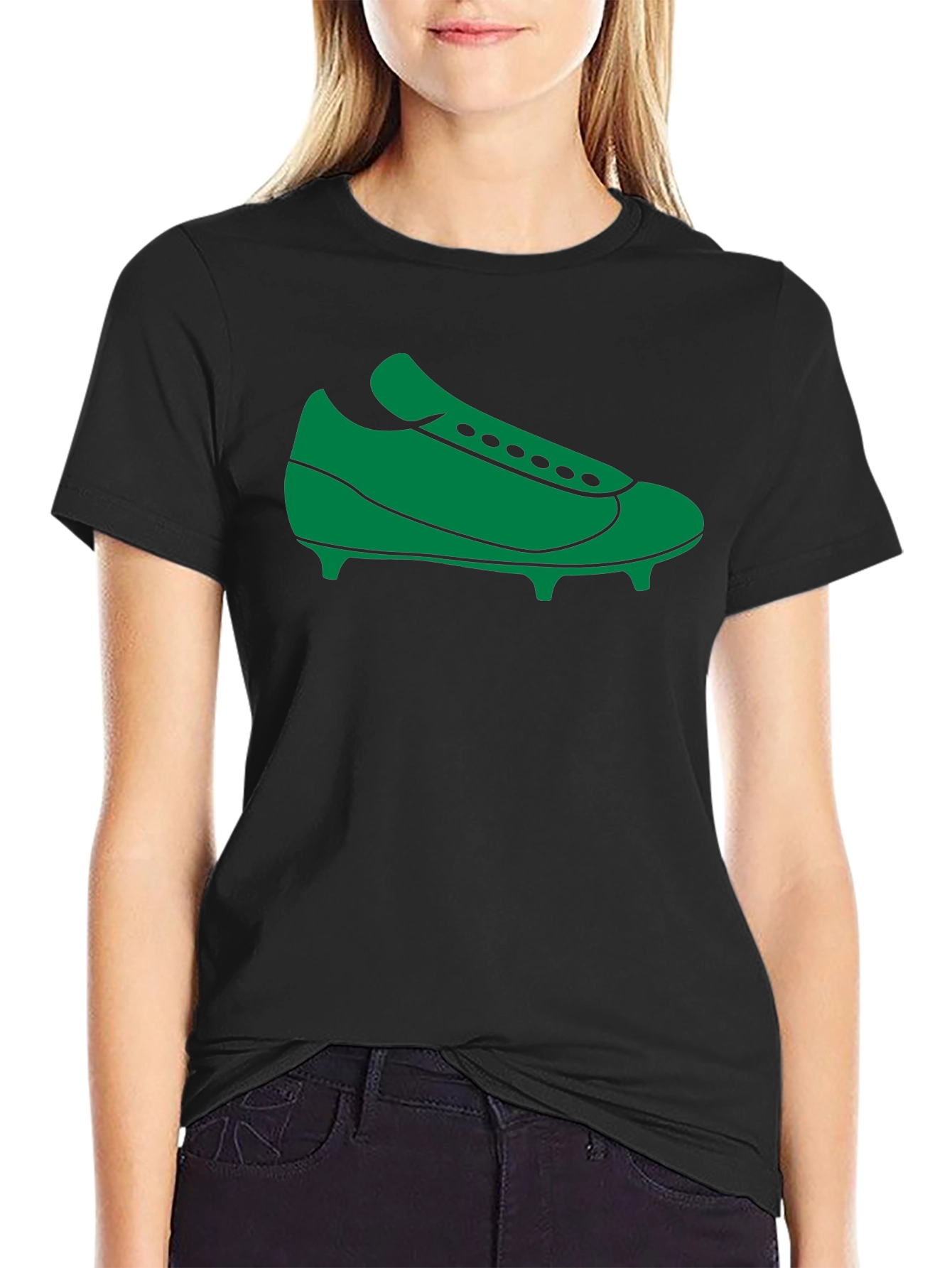 Green Soccer Shoe Graphic Tee - Sporty Style