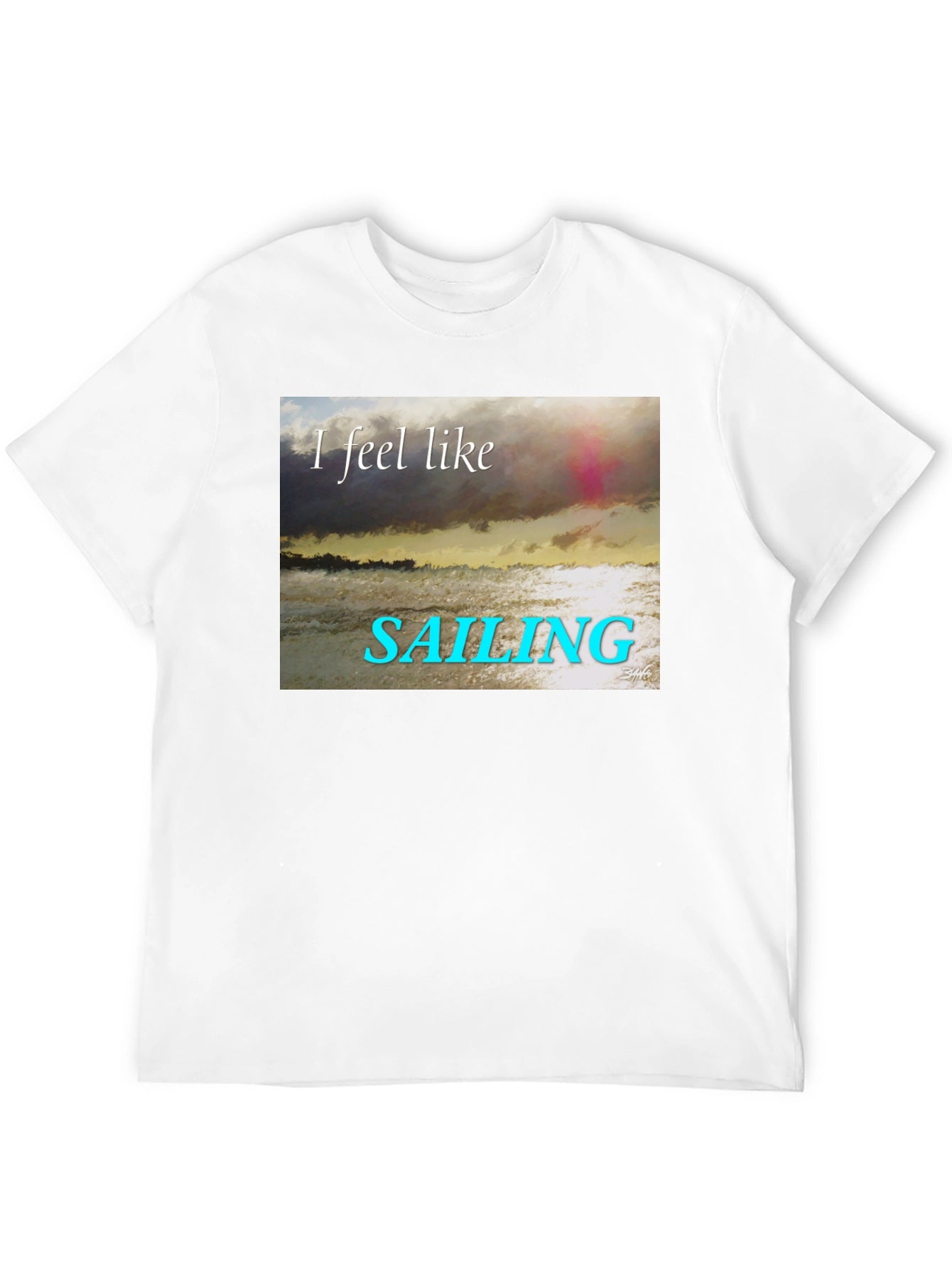 Sailing T-Shirt - Black Crew Neck