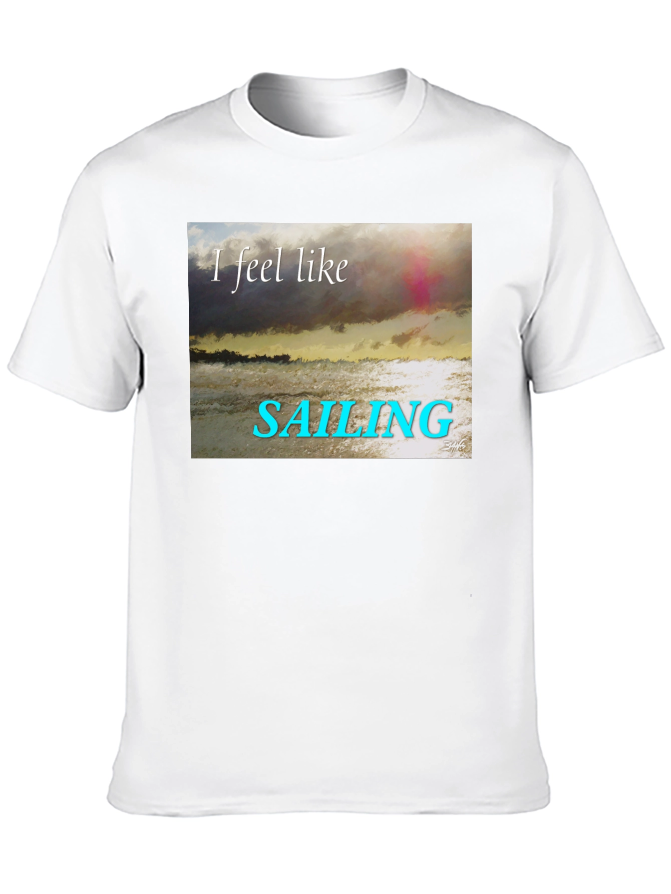 Sailing T-Shirt - Black Crew Neck