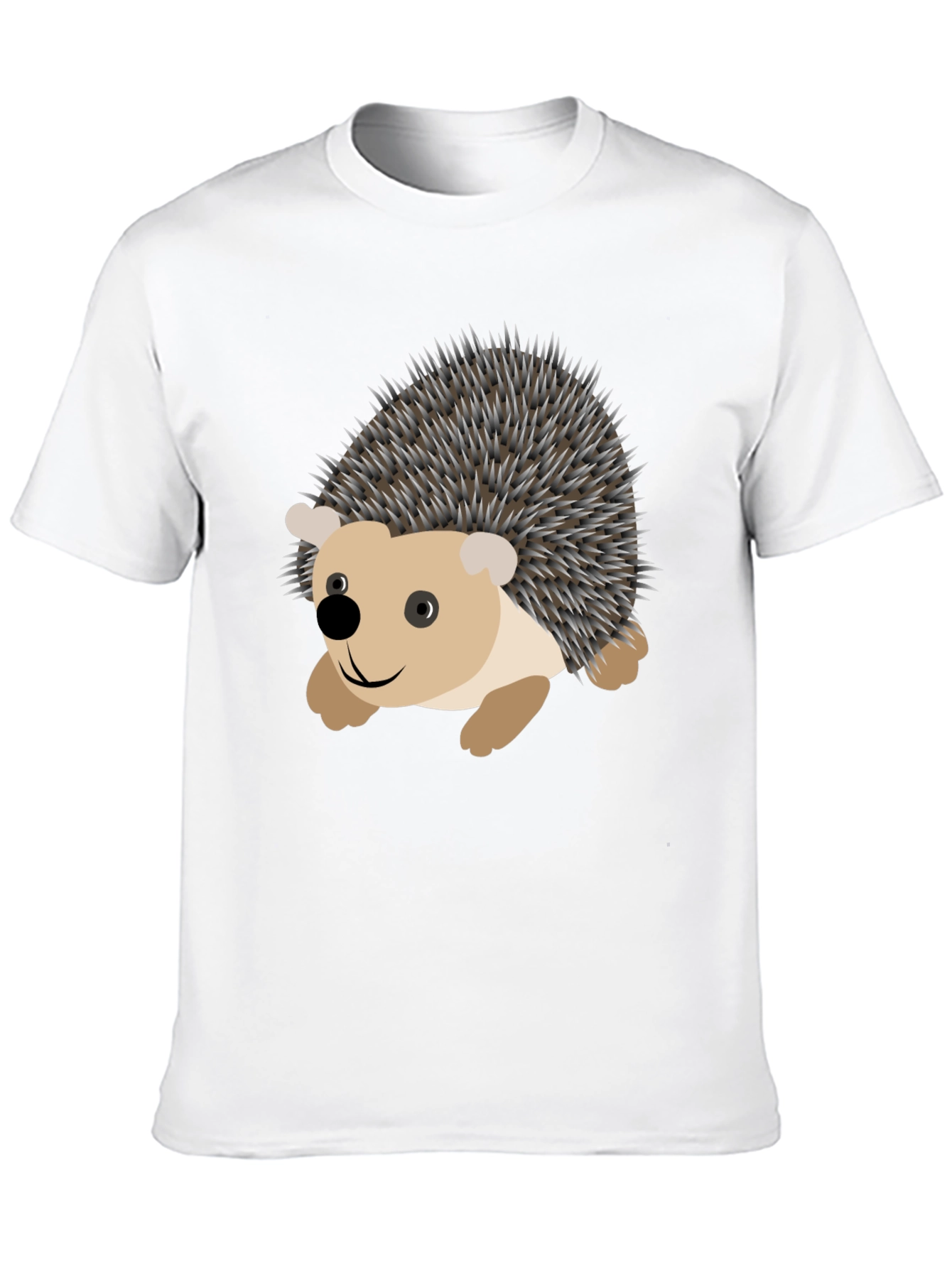 Mens Hedgehog Graphic Tee - Black Casual Shirt