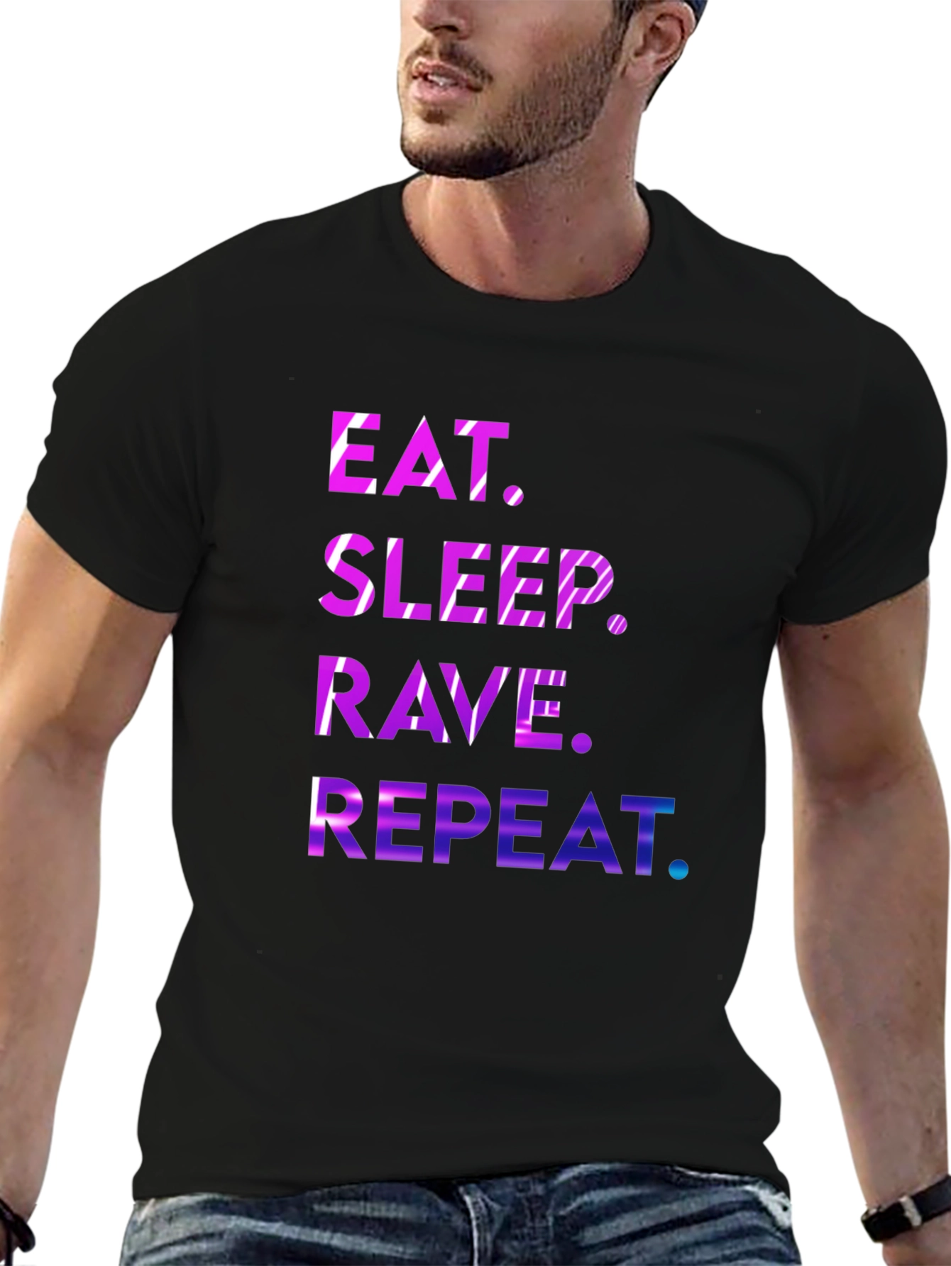 Eat Sleep Rave Repeat Graphic Tee