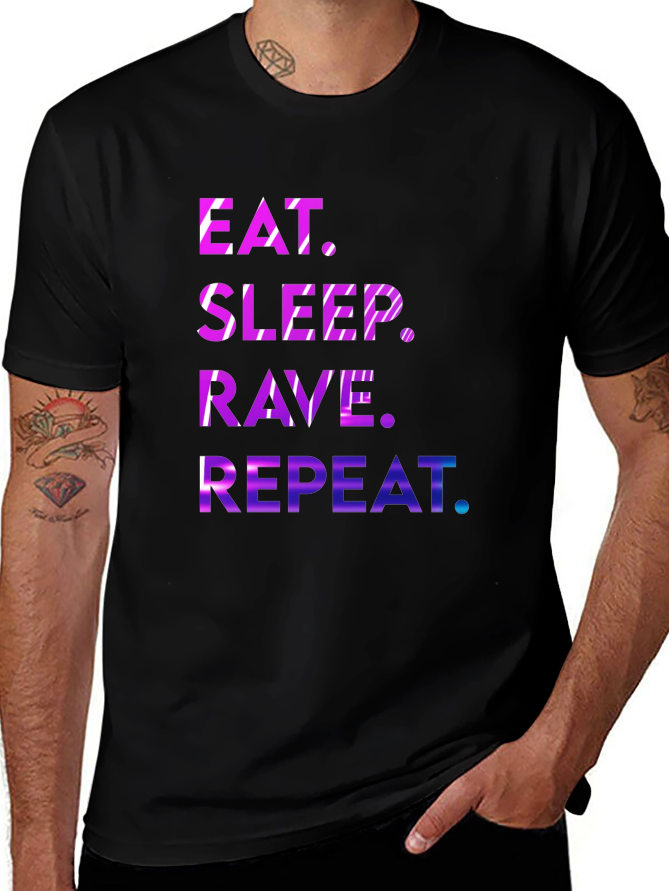 Eat Sleep Rave Repeat Graphic Tee