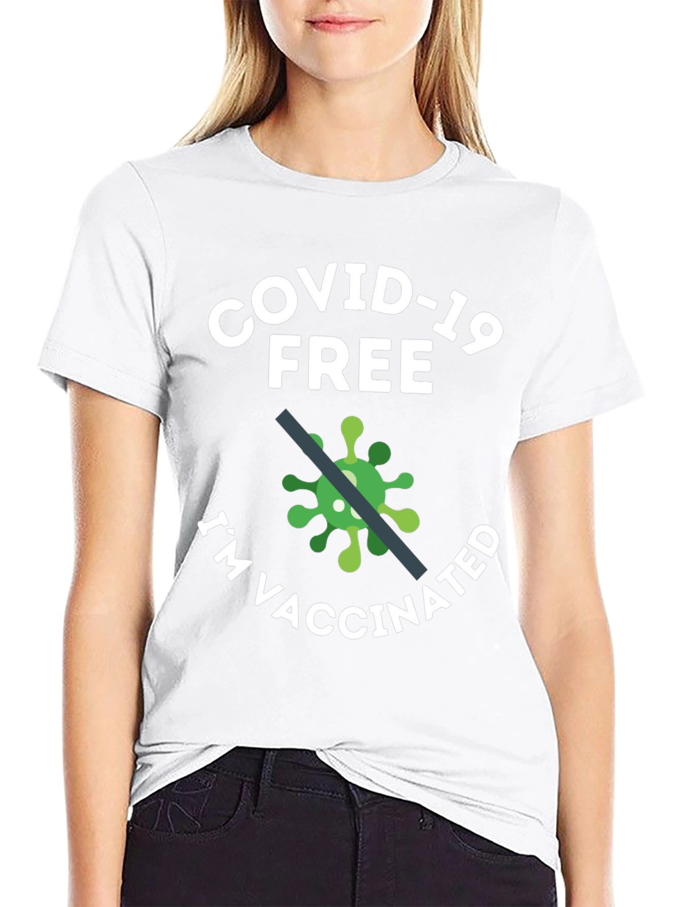 COVID-19 Free Im Vaccinated Graphic T-Shirt