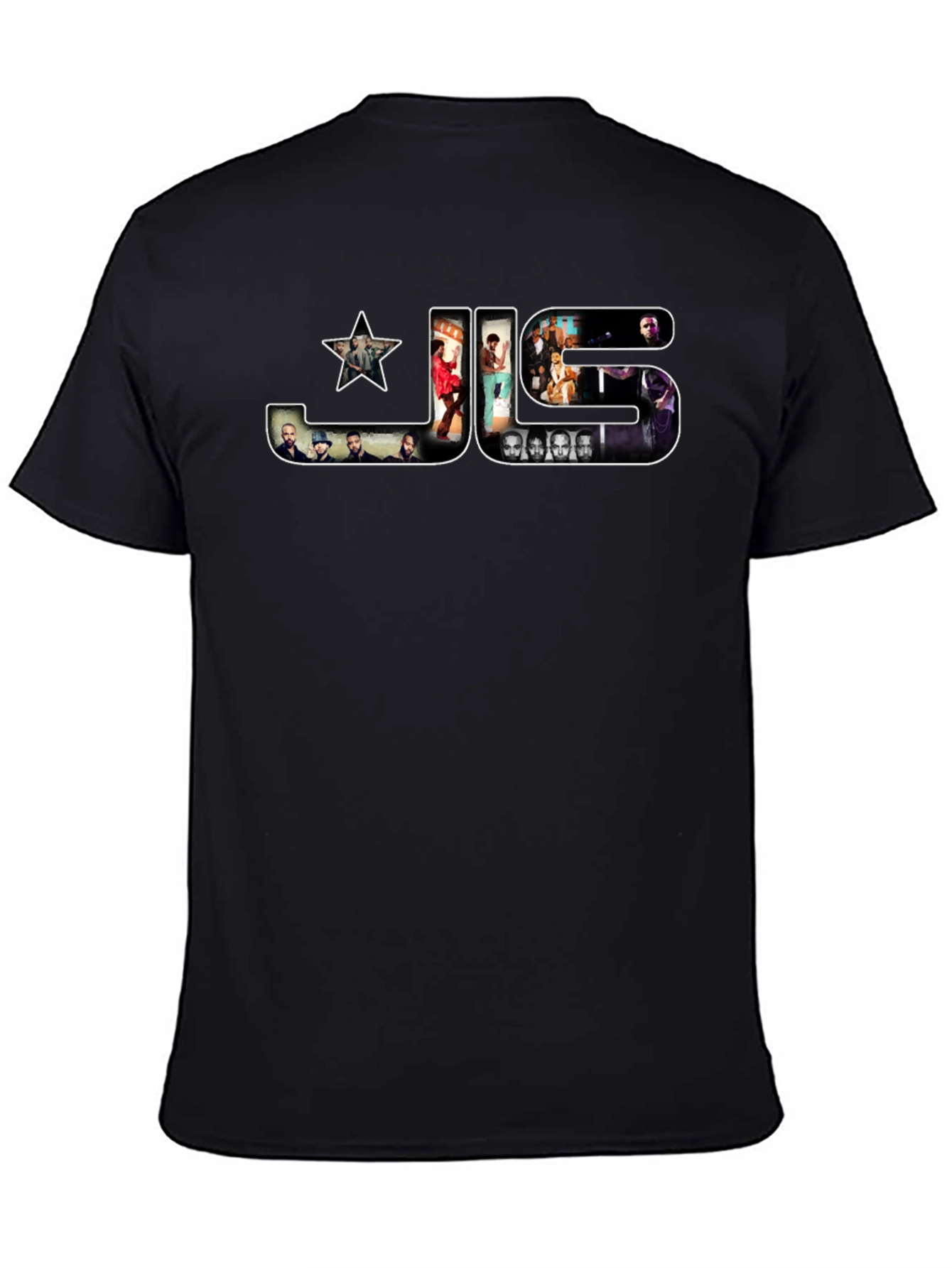 Black JLS Band Graphic Print T-Shirt