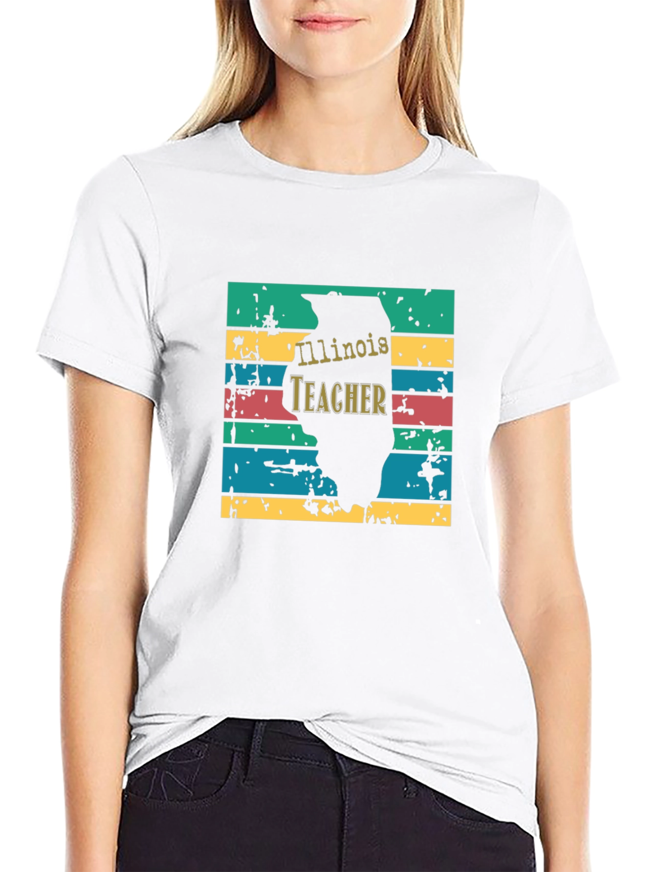 Illinois Teacher Retro T-Shirt