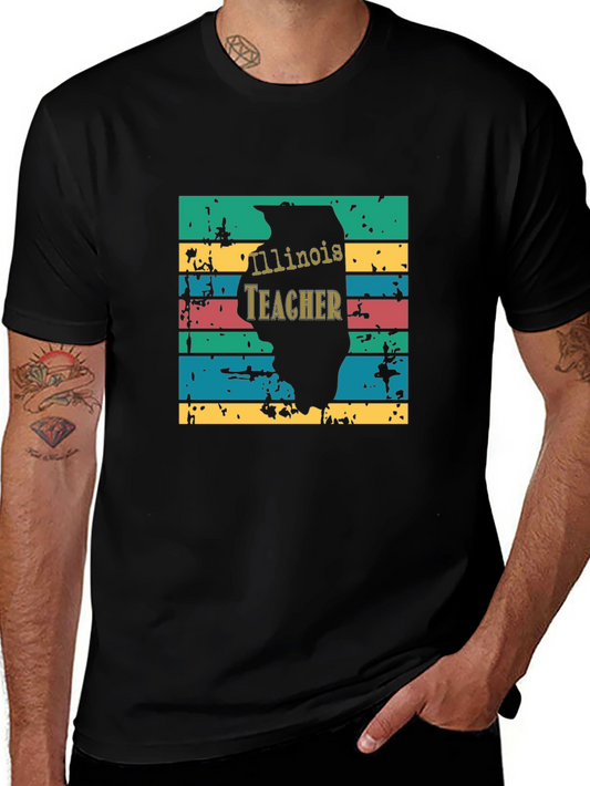Illinois Teacher Retro T-Shirt