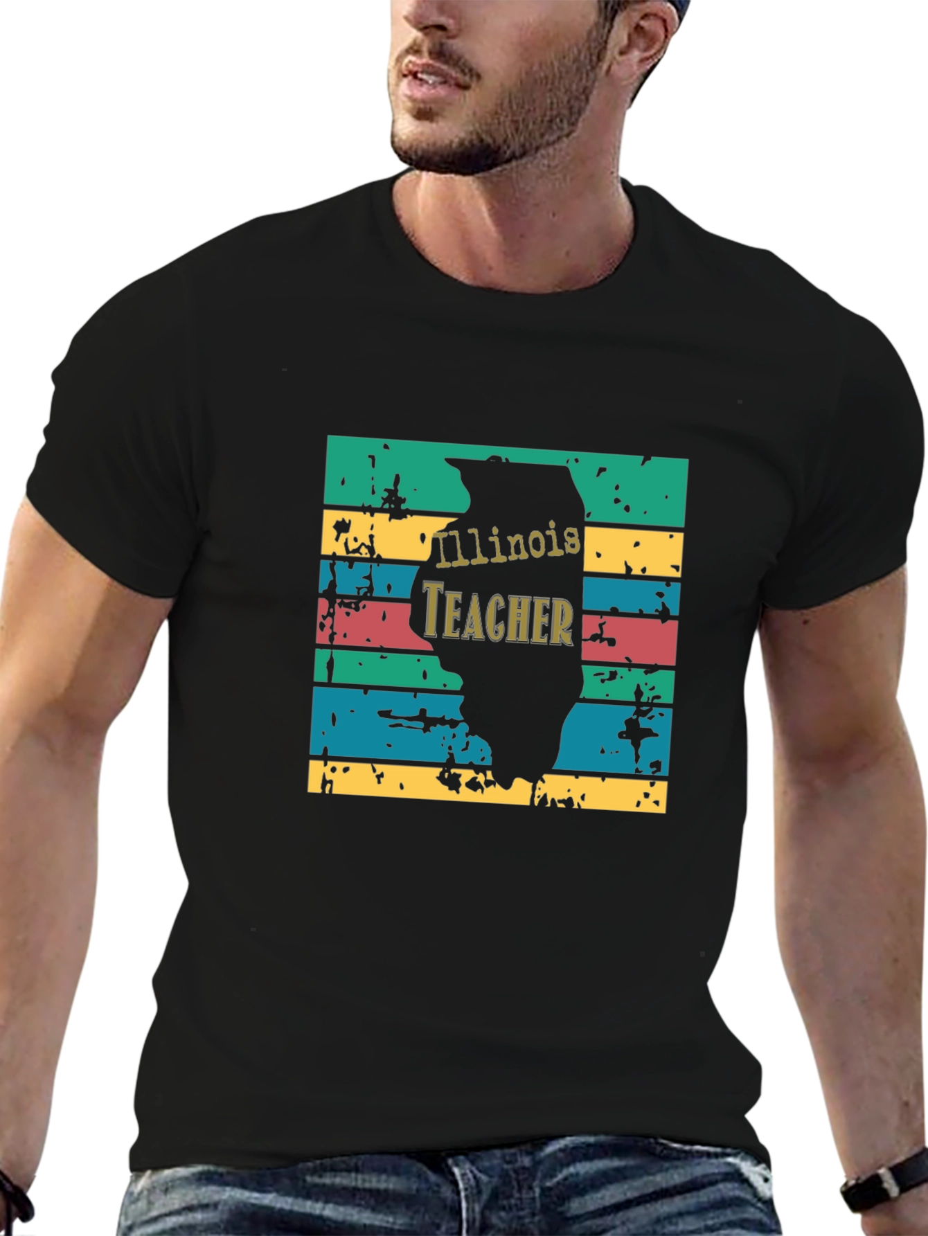 Illinois Teacher Retro T-Shirt