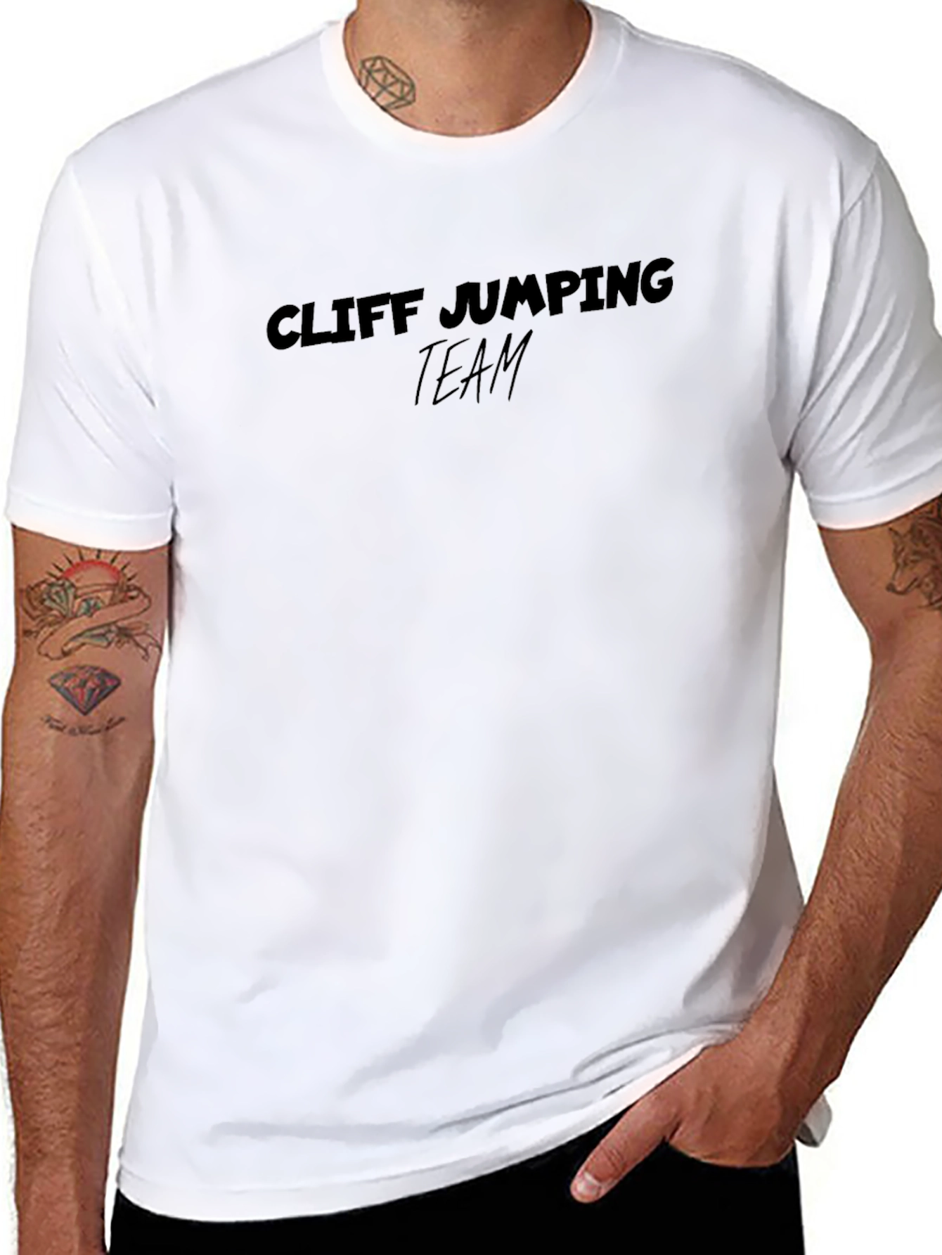 Cliff Jumping Team Black T-Shirt