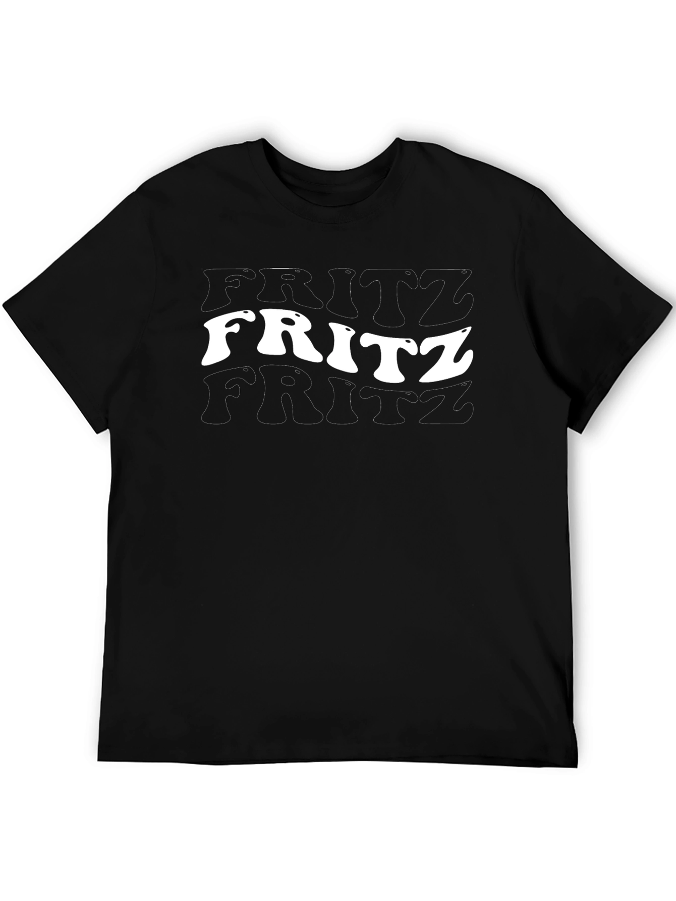 Fritz Text Graphic Black T-Shirt