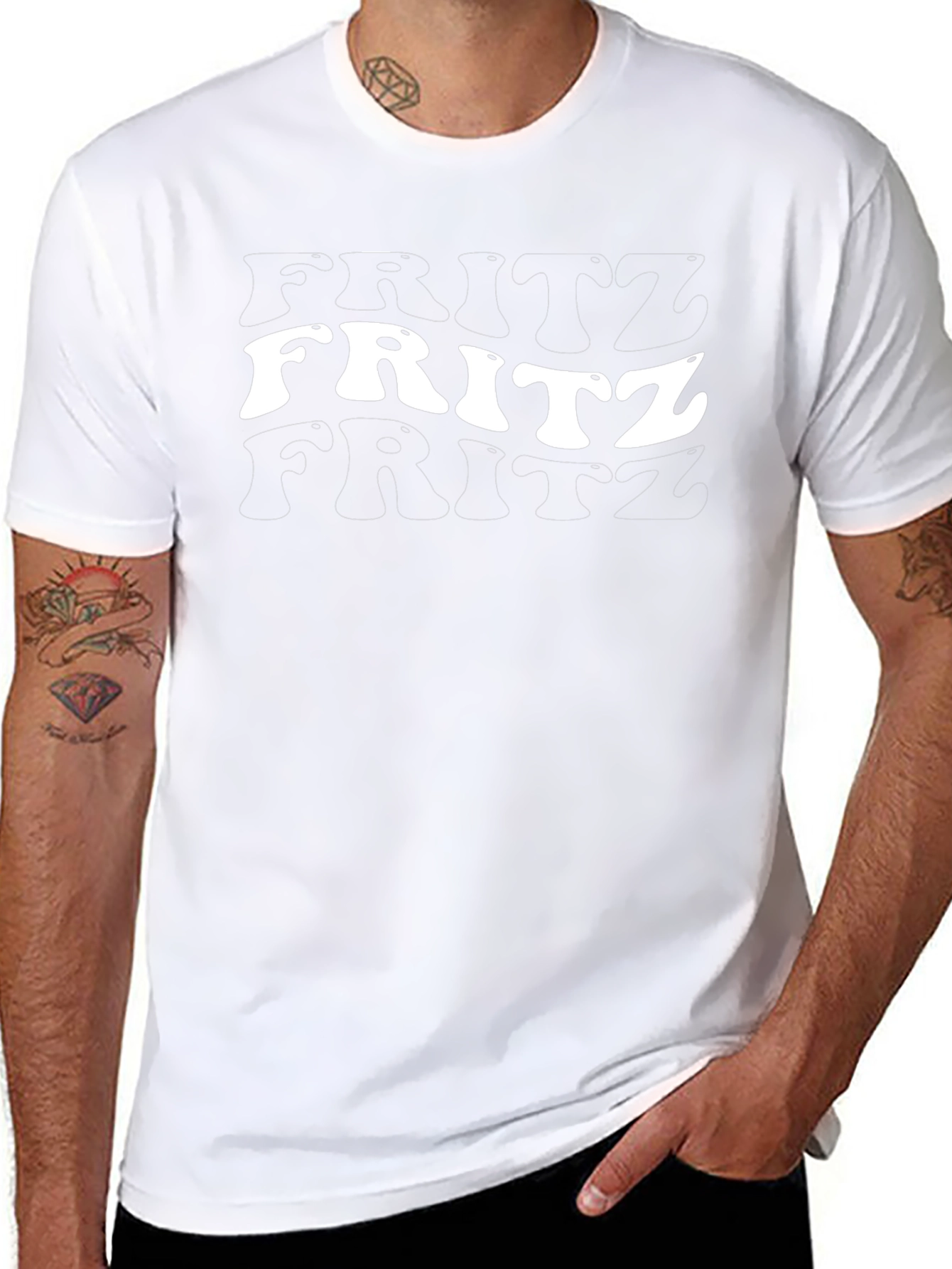 Fritz Text Graphic Black T-Shirt
