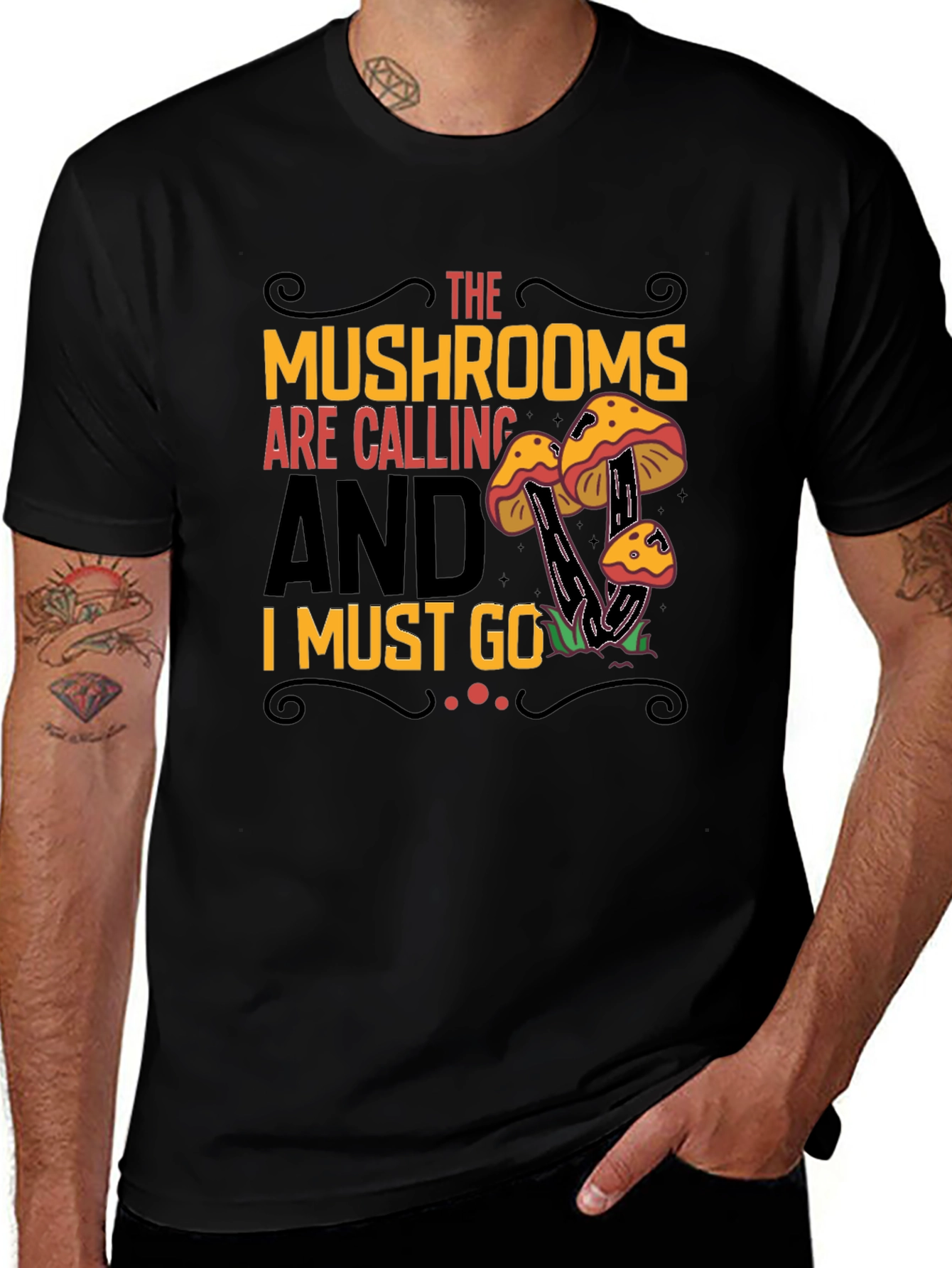 Mushroom Calling Graphic Tee