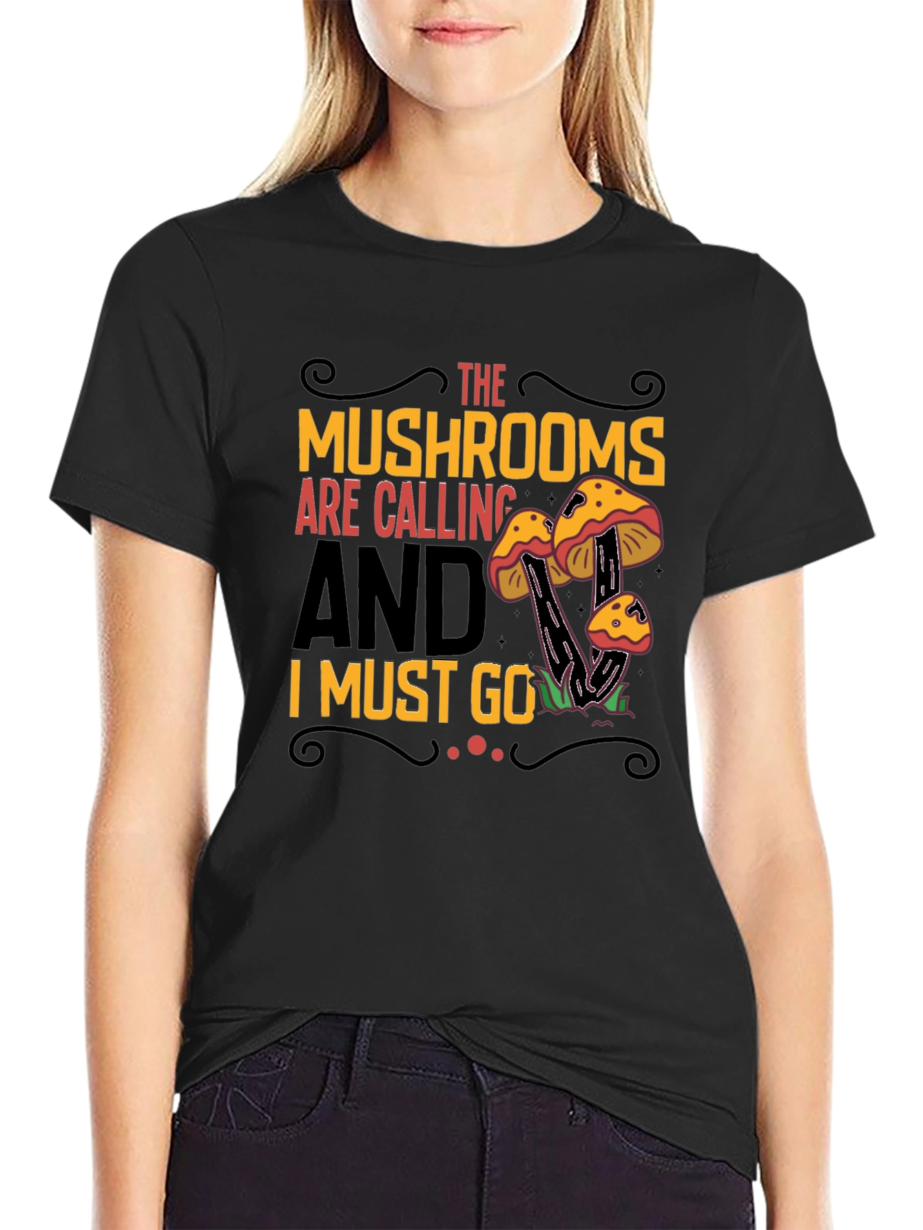Mushroom Calling Graphic Tee