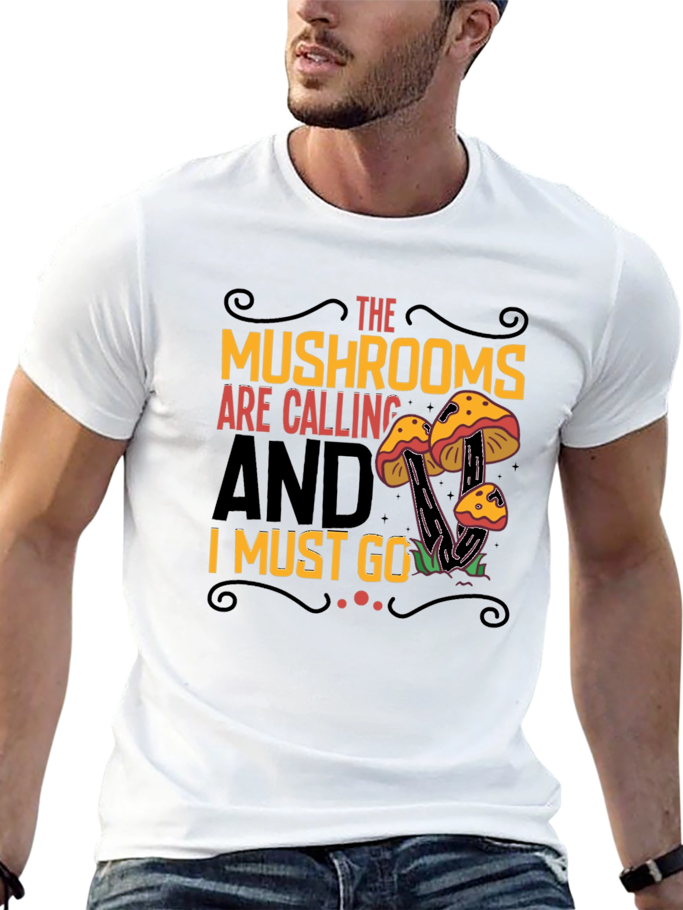 Mushroom Calling Graphic Tee