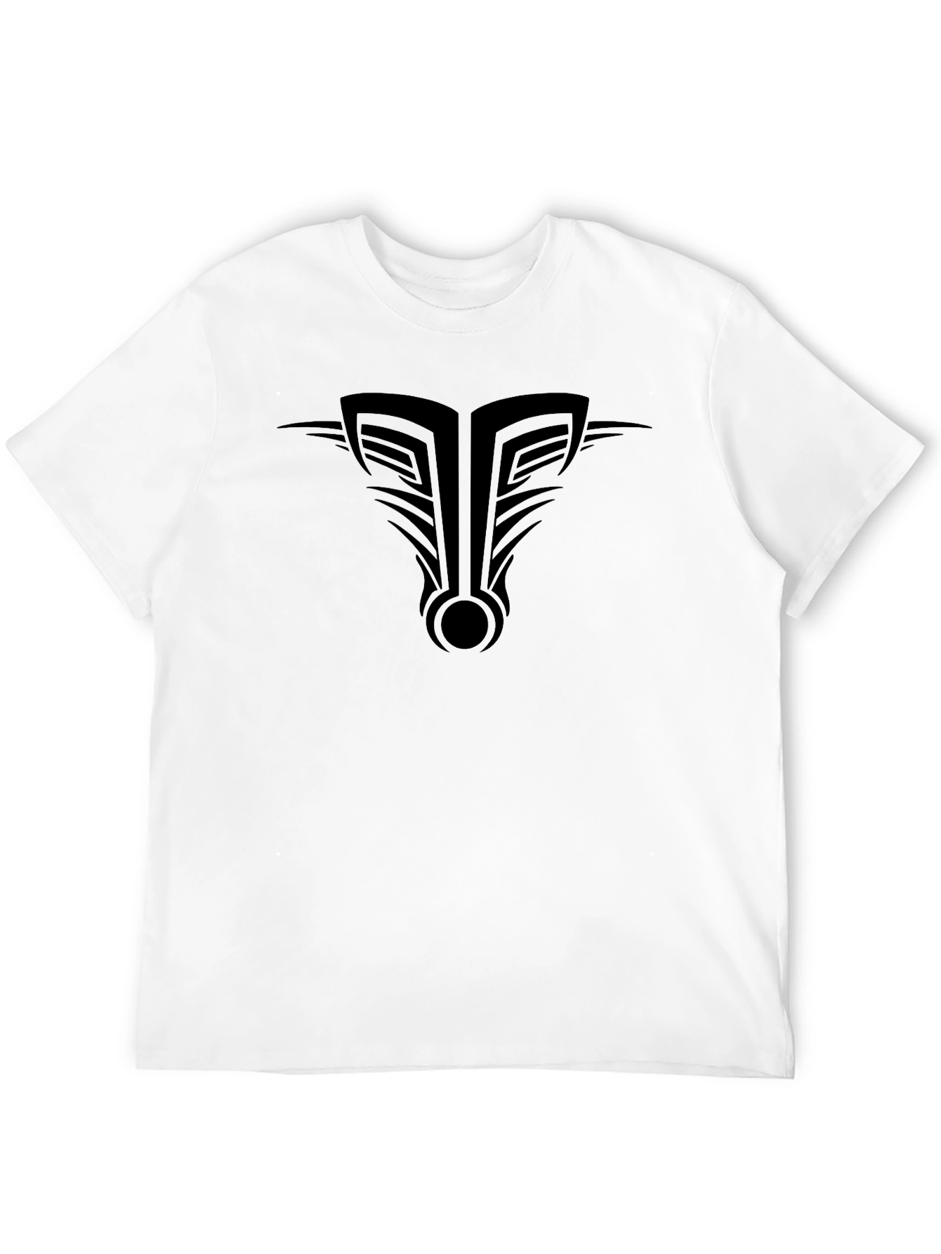 Tribal Graphic Print Mens Black T-Shirt